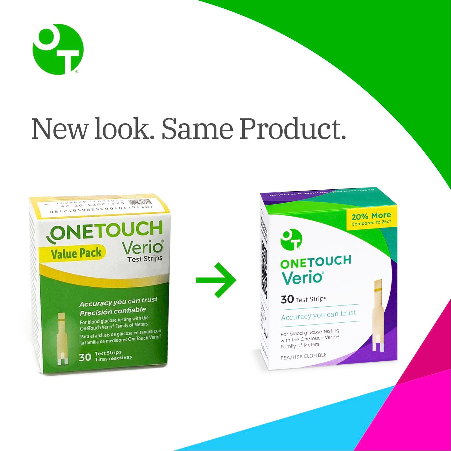 OneTouch Verio Test Strips for Diabetes Value Pack - 180 Count | Diabetic Test Strips for Blood Sugar Monitor | Home Self Glucose Testing | 6 Boxes, 30 Test Strips Per Pack