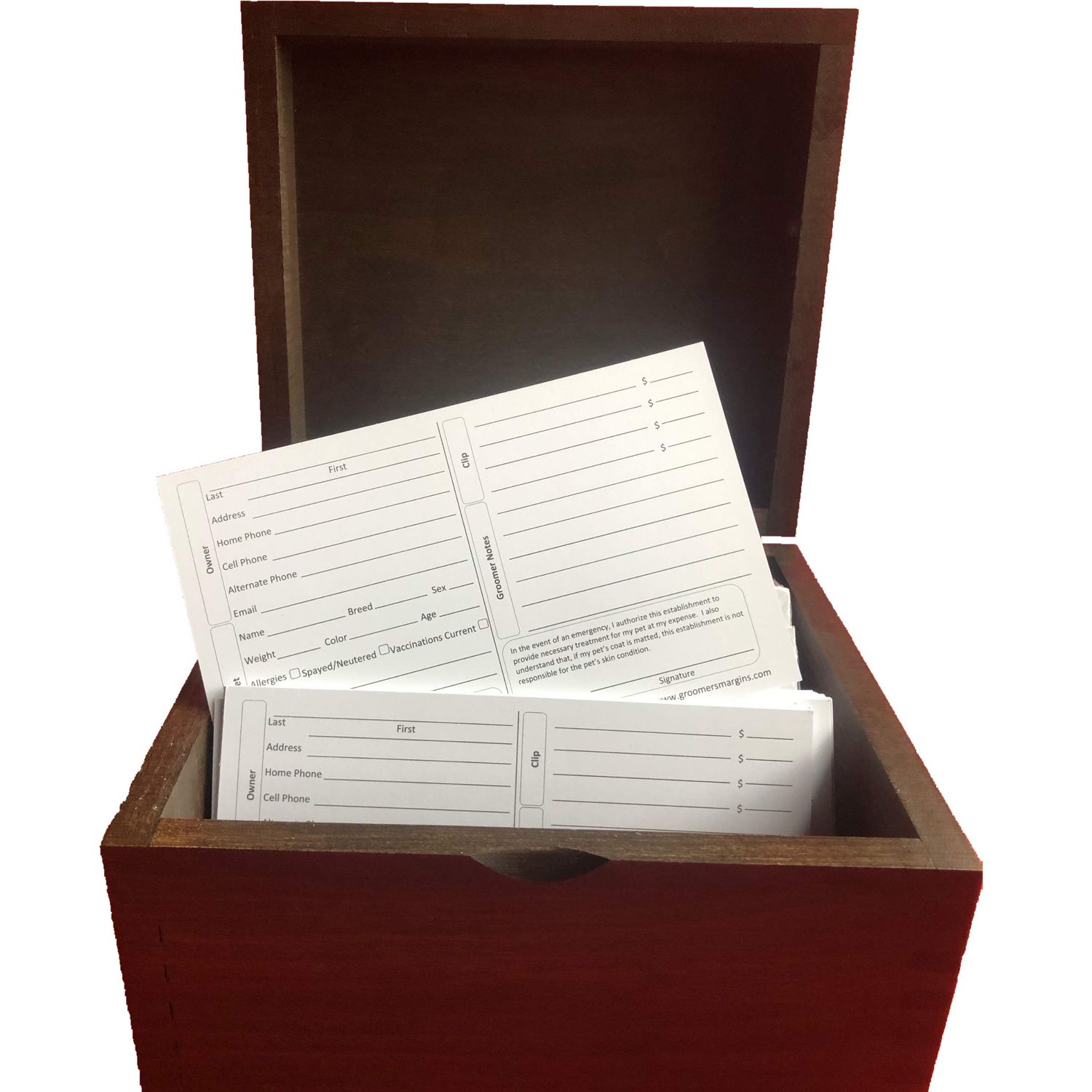 Dog Grooming Cards (100 Pack 8 X 5 inch) Groomer Client Profile Service Record Clip Card for Professional Pet and Cat Groomers, Kennel Care