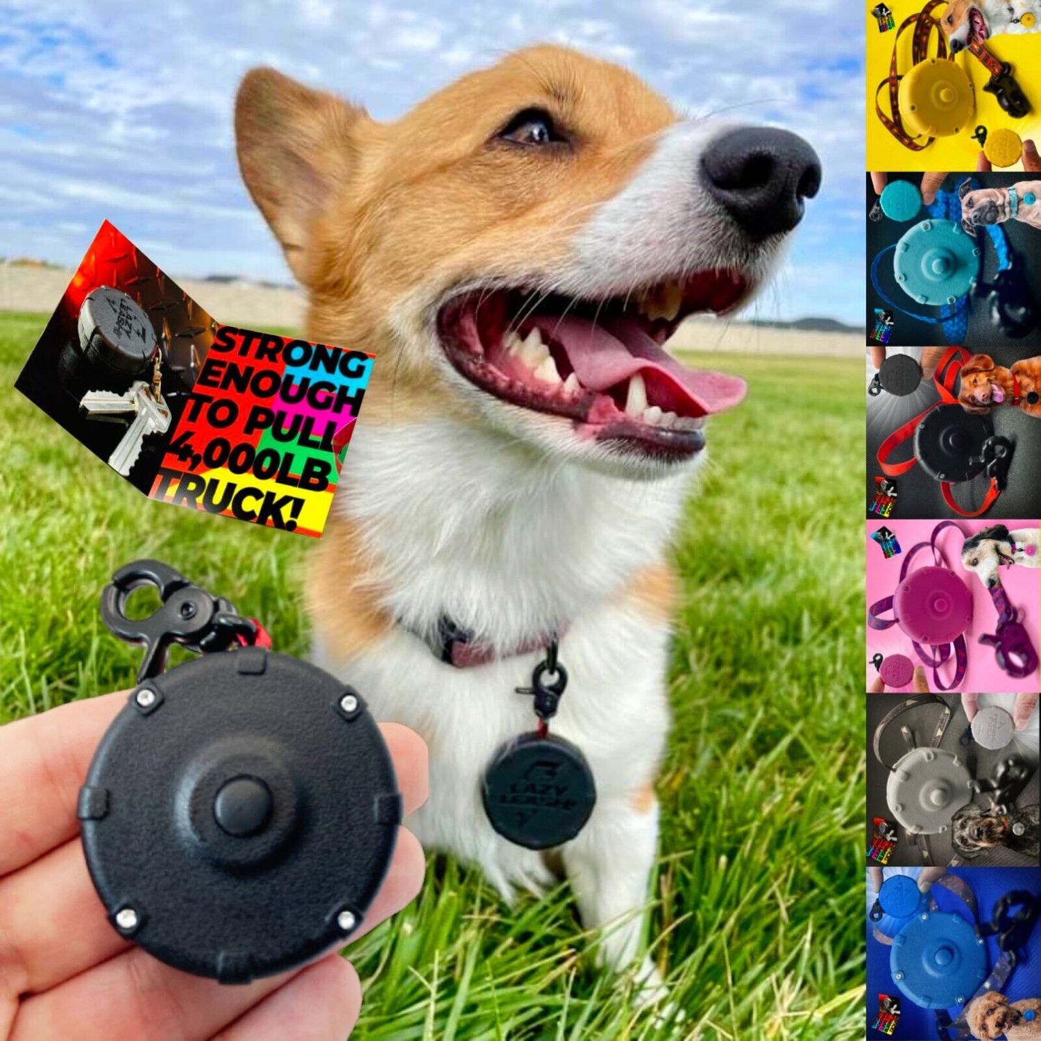 Tiger Paw + Freebie! Purple & Orange Mini Wearable Lightweight Clip-On Pet Leash