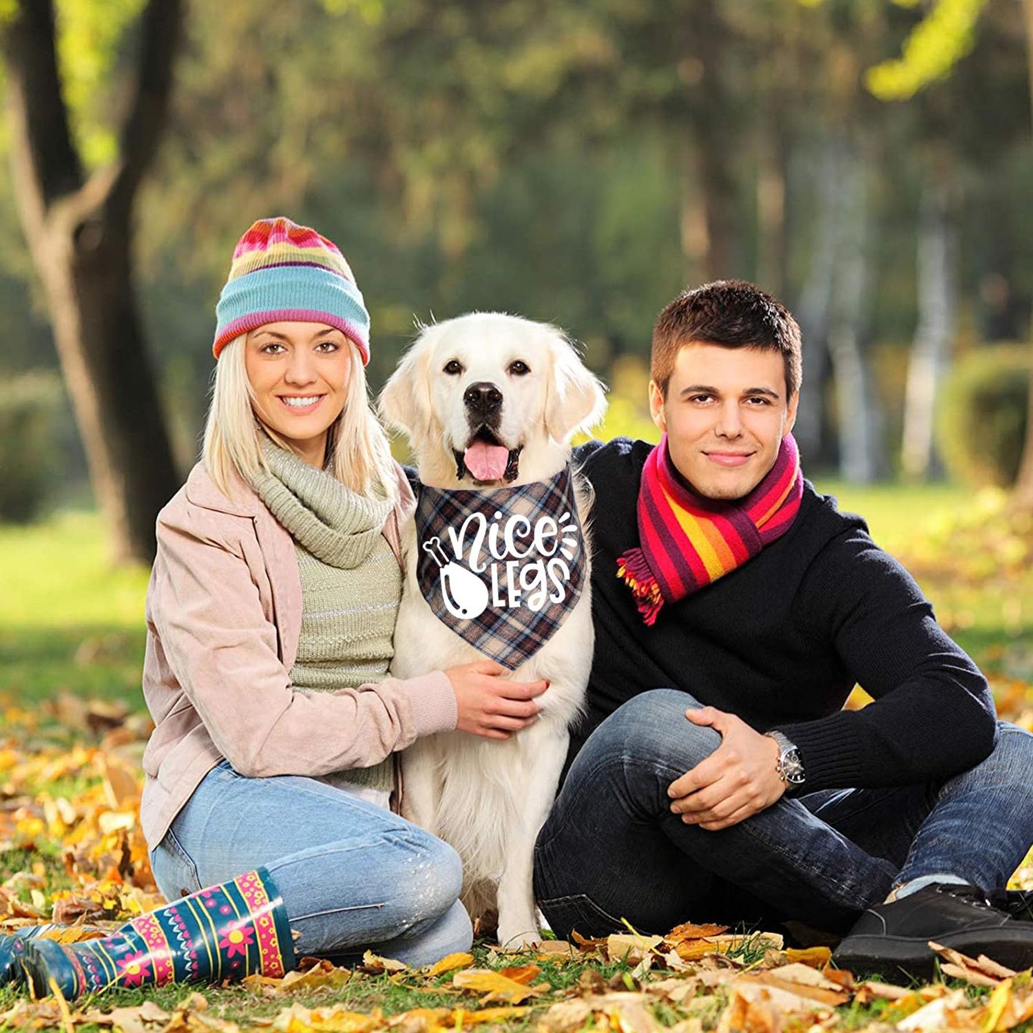 STMK 3 Pack Thanksgiving Day Dog Bandanas, Holiday Fall Thanksgiving Dog Bandanas Scarf for Small Medium Large Dogs (Large)