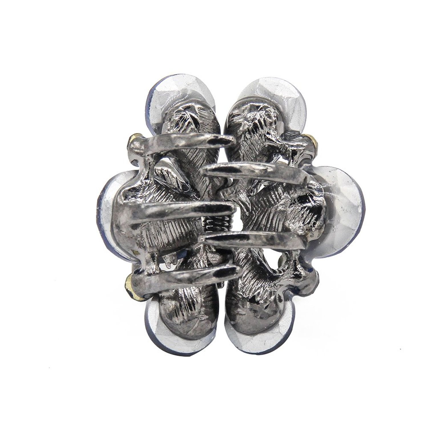 Carede 1.2 inch Rhinestone Butterfly Claw Hair Clips Hair Clamp,Crystal Bow Hair Jaw Clip Barrettes for Girls Women,Pack of 6
