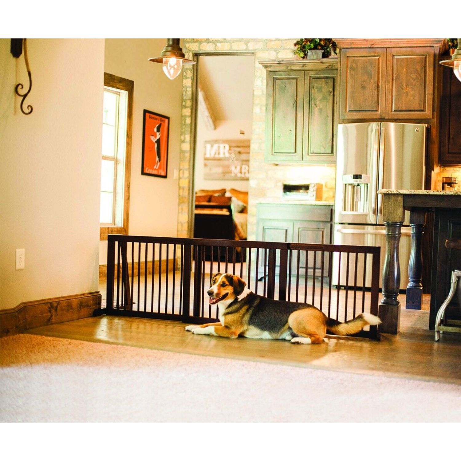 Short Freestanding Wooden Dog Gate by Primetime Pets, NIB