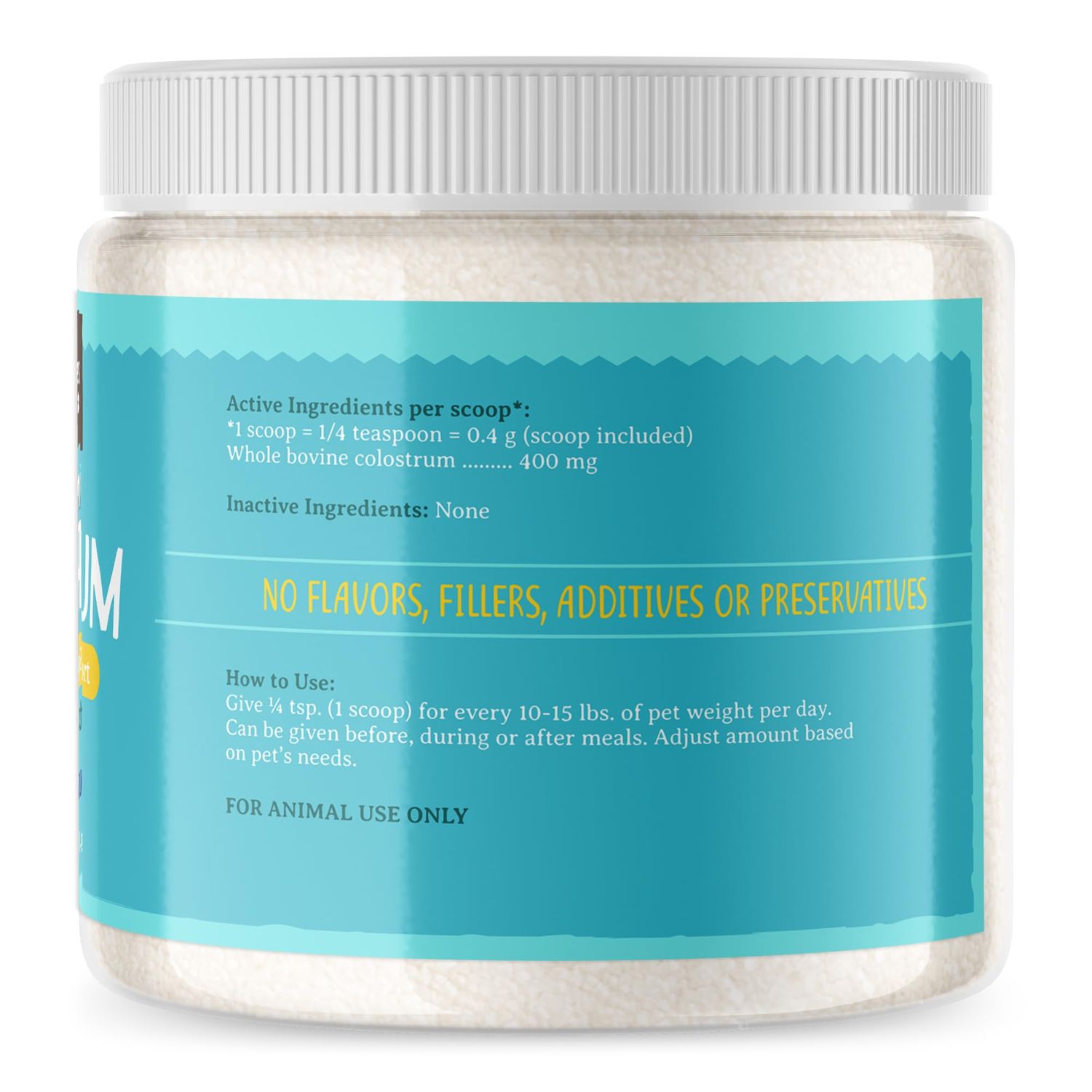 Raw Paws Pet Bovine Colostrum for Dogs Allergies & Immune Support, 5-oz - Made in USA - Colostrum for Cats - Senior Dog Supplements - Itchy Skin Treatment - All Ages, Sizes & Breeds