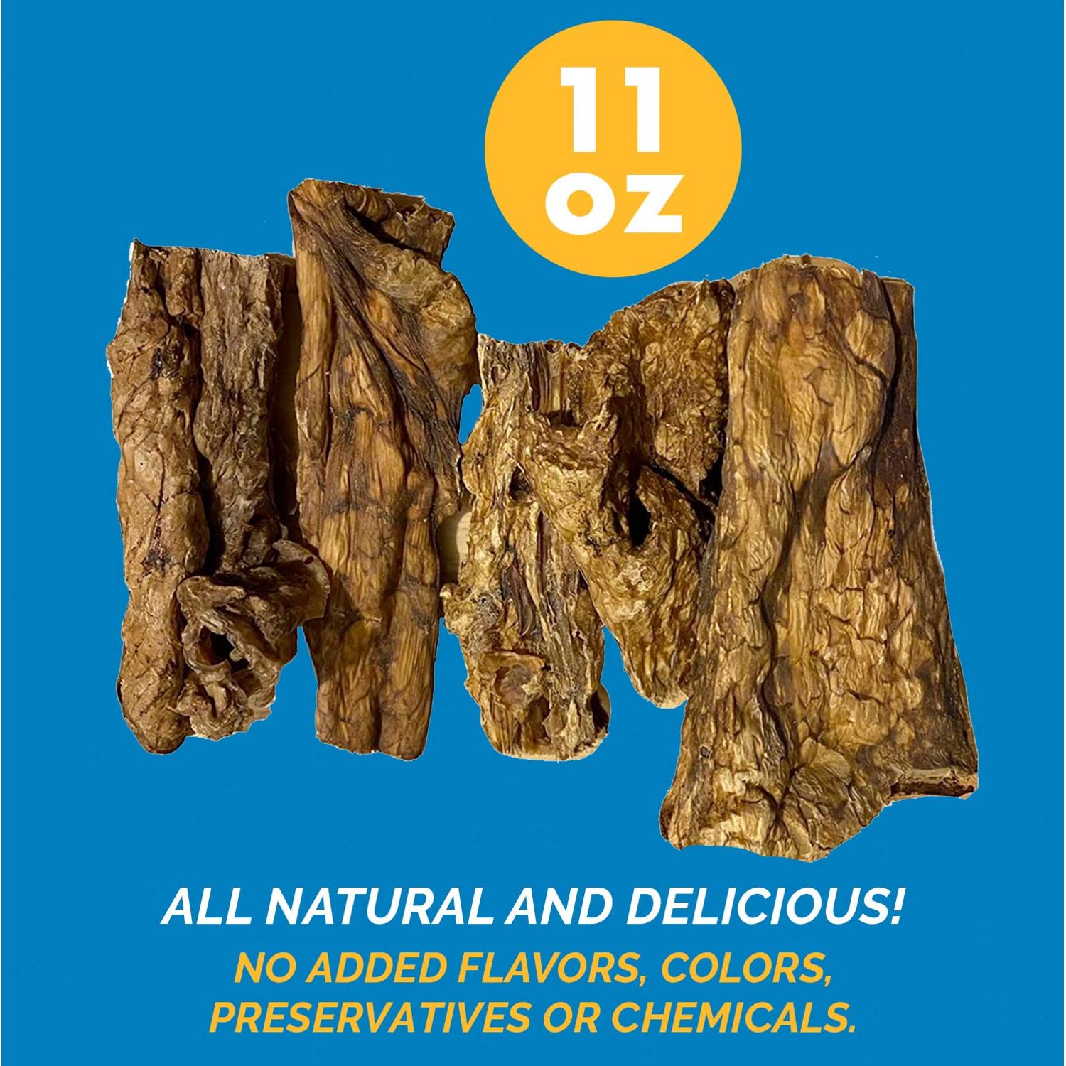123 Treats Beef Lung Dog Treats - (11 Oz) Natural Beef Lung Sticks for Dogs, Chemical-Free Dog Jerky Chews, Long-Lasting Beef Lung Dog Chews | Provides Satisfactory Chewing & Dental Health