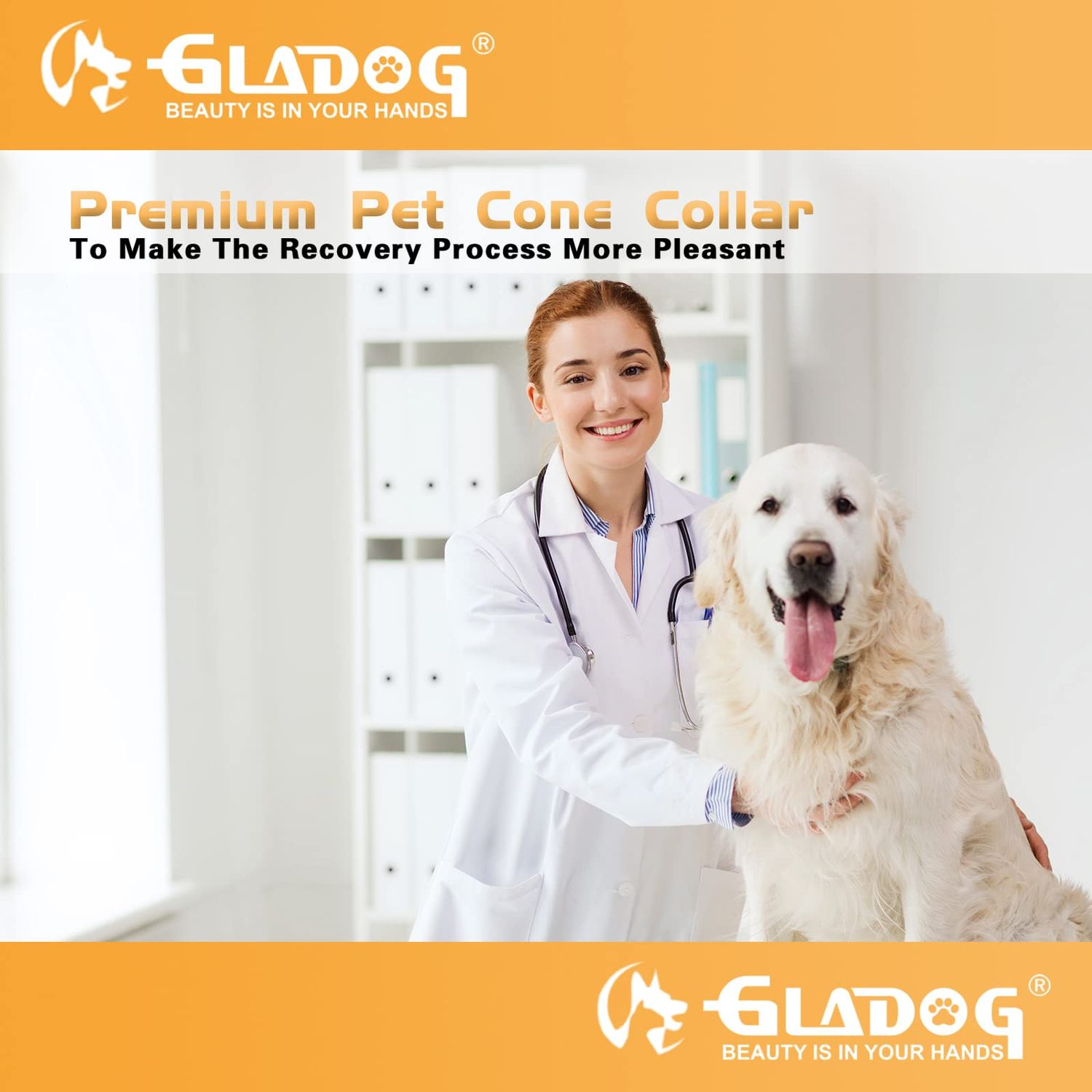 Soft Dog Cone Collar, 2 PCS (for Exact Size) Flexible Plastic Cone for Dogs After Surgery, Dog Recovery Collar, Adjustable E-Collar for Large/Medium/Small Dogs Cat, Comfy Elizabethan Collar (M)