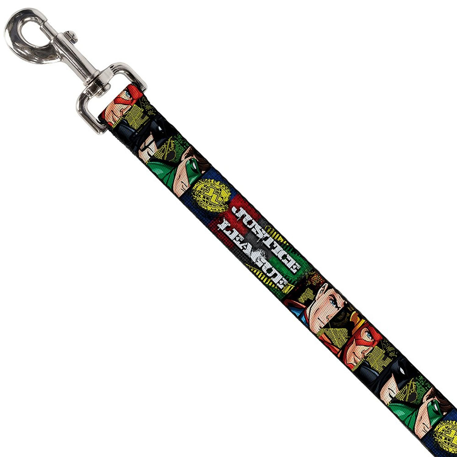 Dog Leash Justice League Logo 4 Superhero Panels Pop Art 4 Feet Long 0.5 Inch Wide