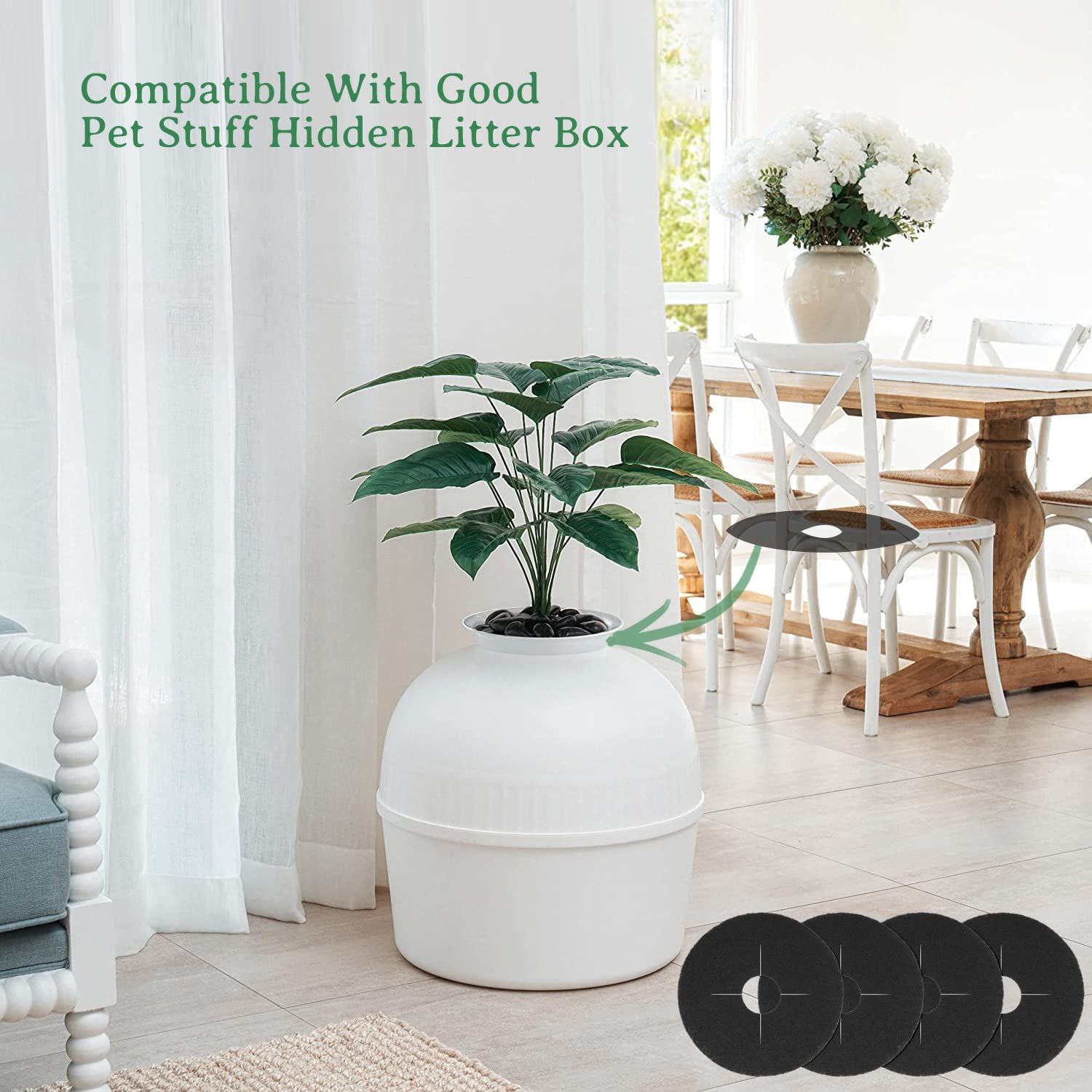 Cat Litter Box Replacement Filters Compatible with Secret Litter Box Good Pet Stuff Hidden Litter Box