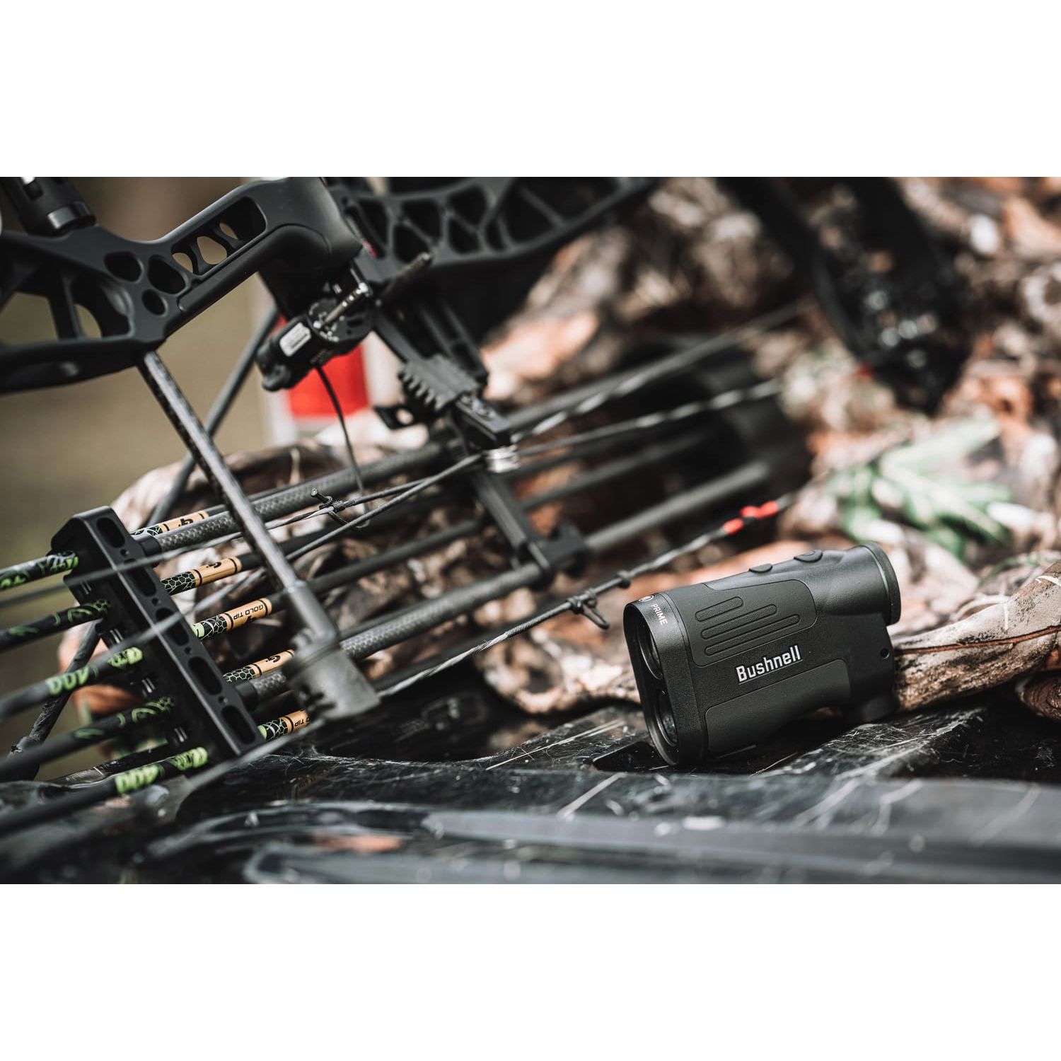 Bushnell Prime 1800 Hunting Laser Rangefinder 6x24mm, ActivSync Display, Brush Mode, Bullseye Mode, Rifle and Archery Modes