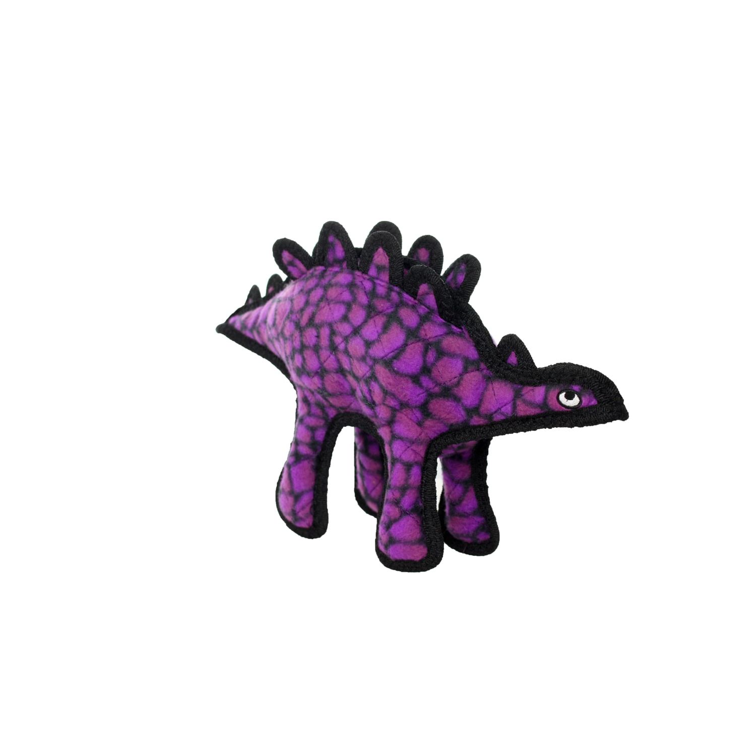 TUFFY - World's Tuffest Soft Dog Toy - Junior Dinosaur Stegosaurus- Squeakers- Multiple Layers. Made Durable, Strong & Tough. Interactive Play (Tug, Toss & Fetch). Machine Washable & Floats