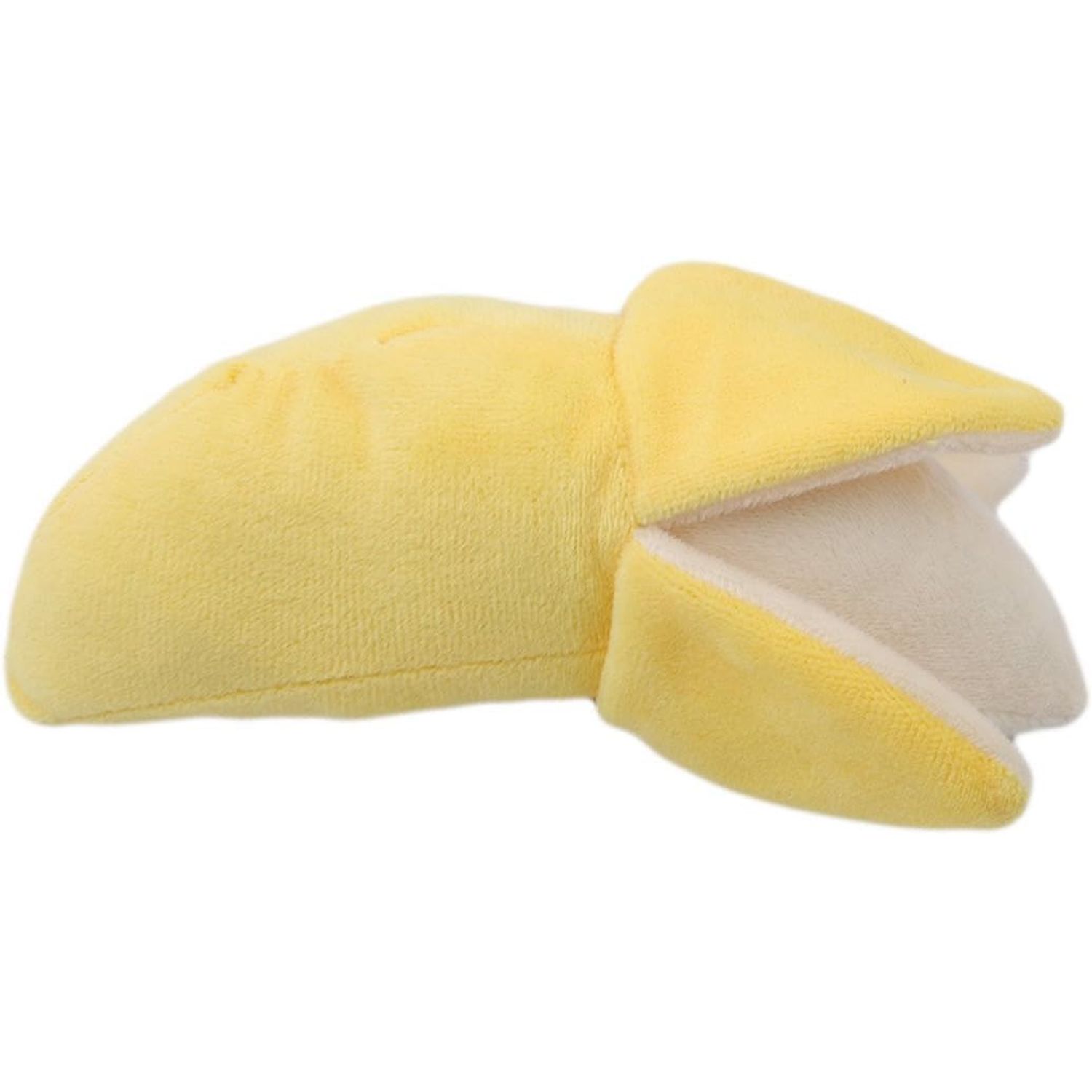 Yellow Squeeze Squeaker Puppy Dog Toys Plush Dog Chew Toys (Banana) Dog Squeak Toys