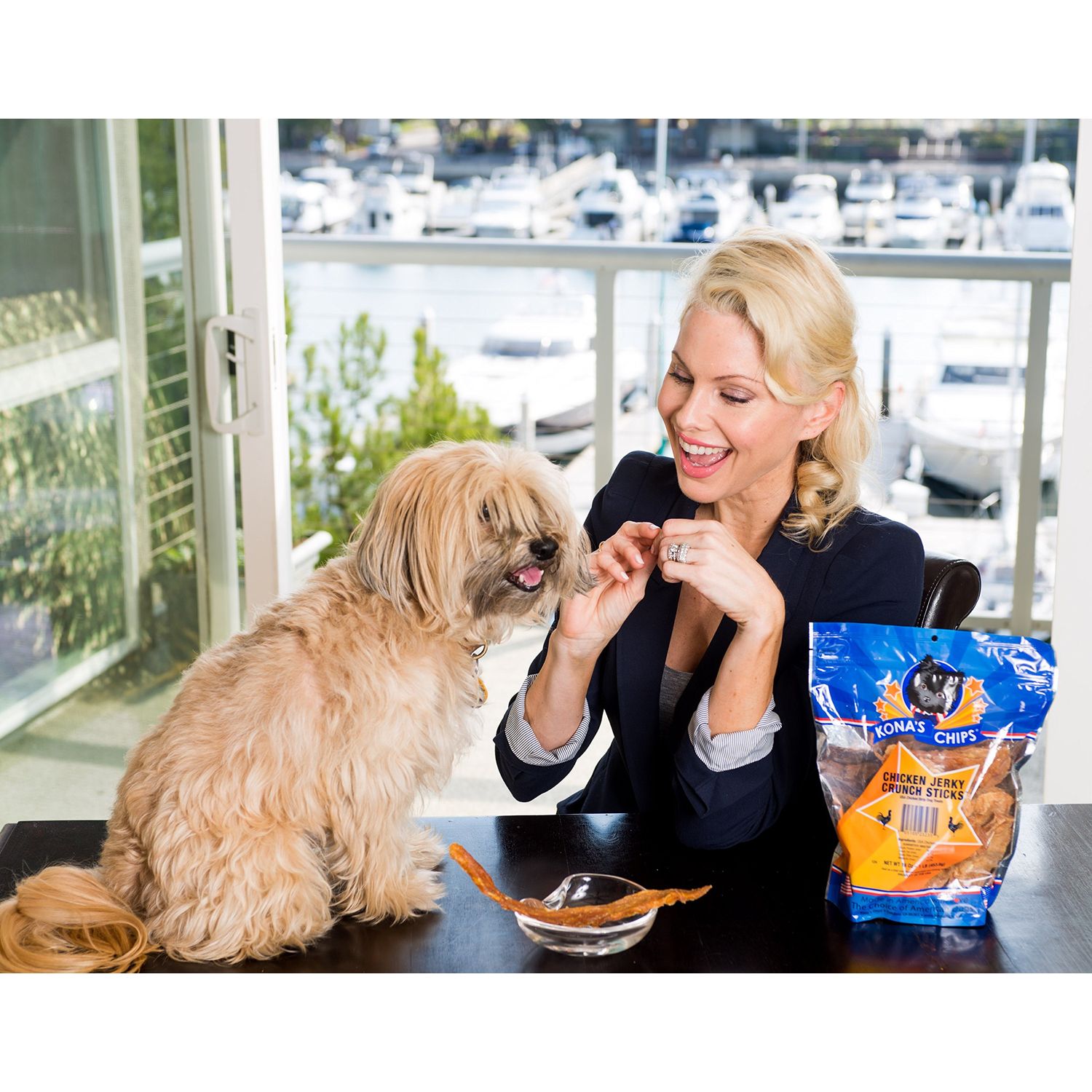KONA'S CHIPS Chicken Thins; Chicken Jerky Dog Treats, Made in The USA only