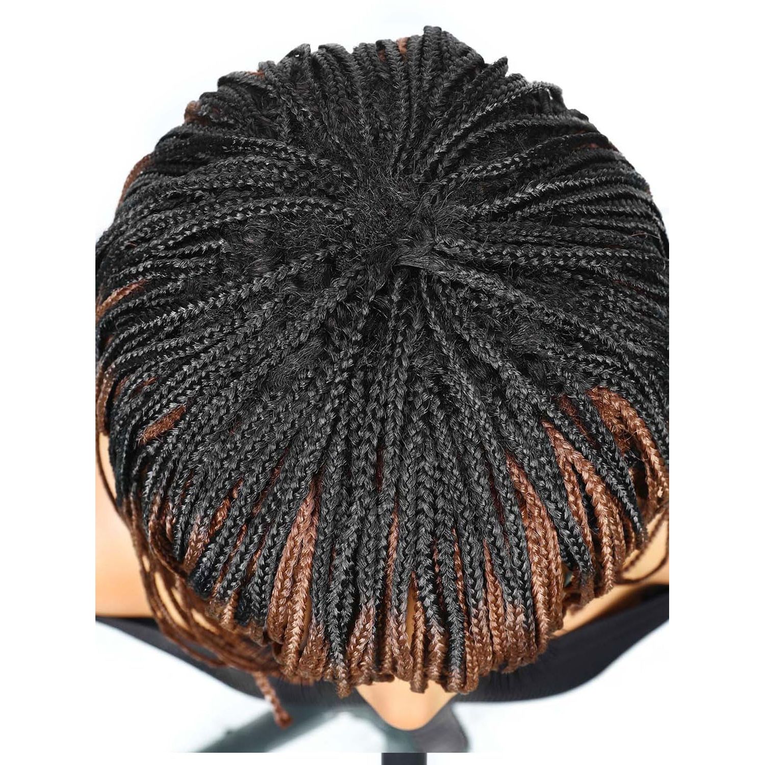 Fancy Hair Braided Wigs for Black Women Short Box Braid Wig with Bangs Synthetic Bob Braid Wig for African American Women