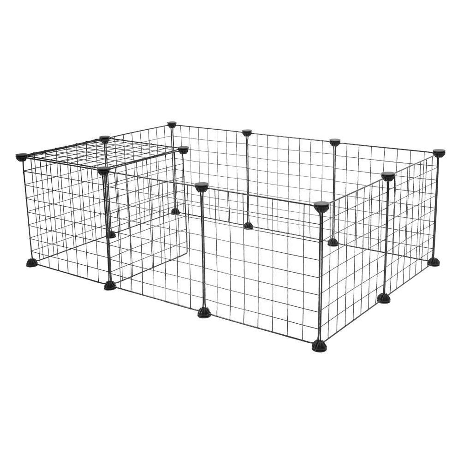 12 X Metal Panels Dog Playpen Crate Fence Pet Play Pen Exercise Cage Wire Yard