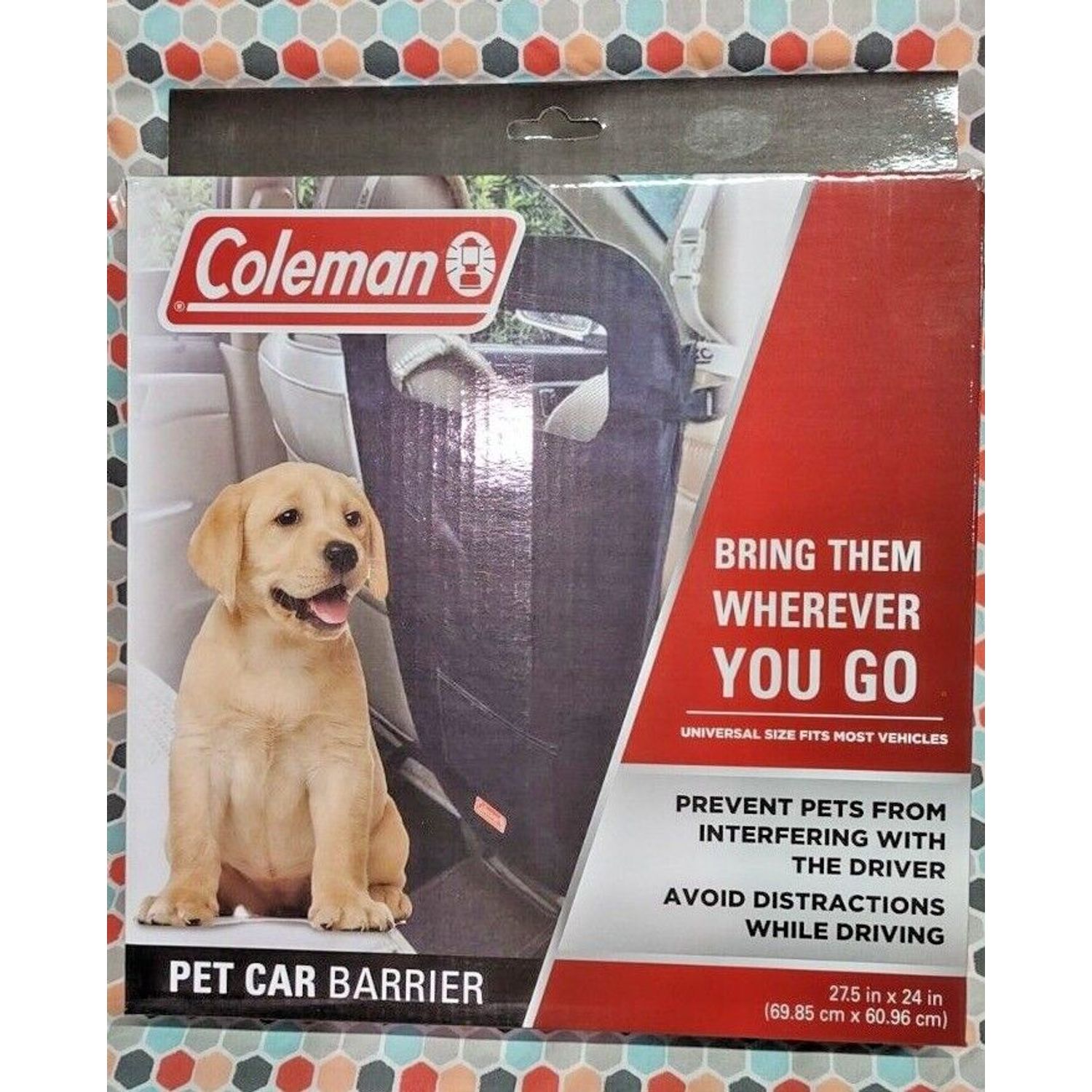 Coleman PET CAR BARRIER Dog Vehicle Rear Seat Divider Guard Safety Gate NEW!!!!!