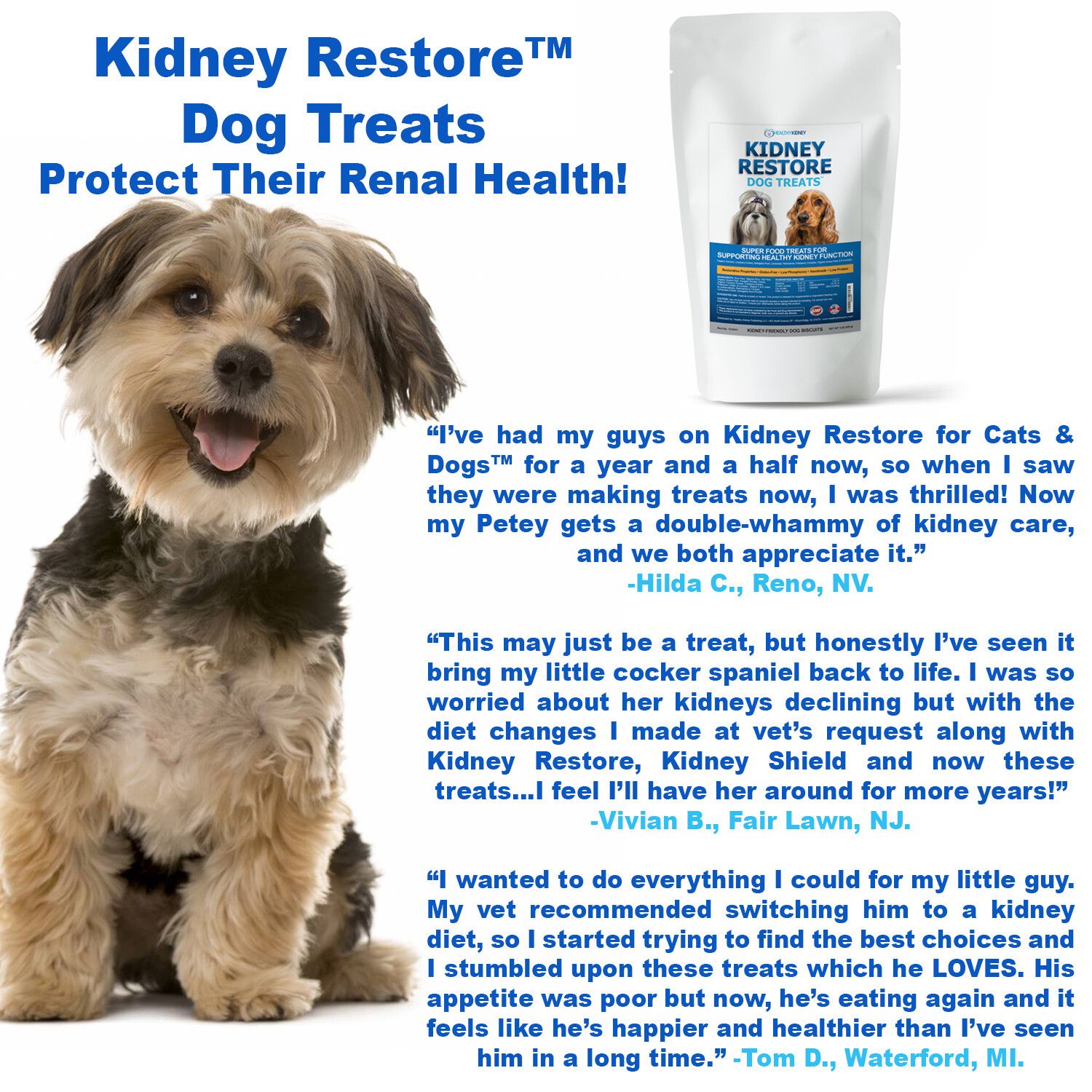 Kidney Restore Dog Treats Restorative Dog Treats for Kidney Disease, Low Protein