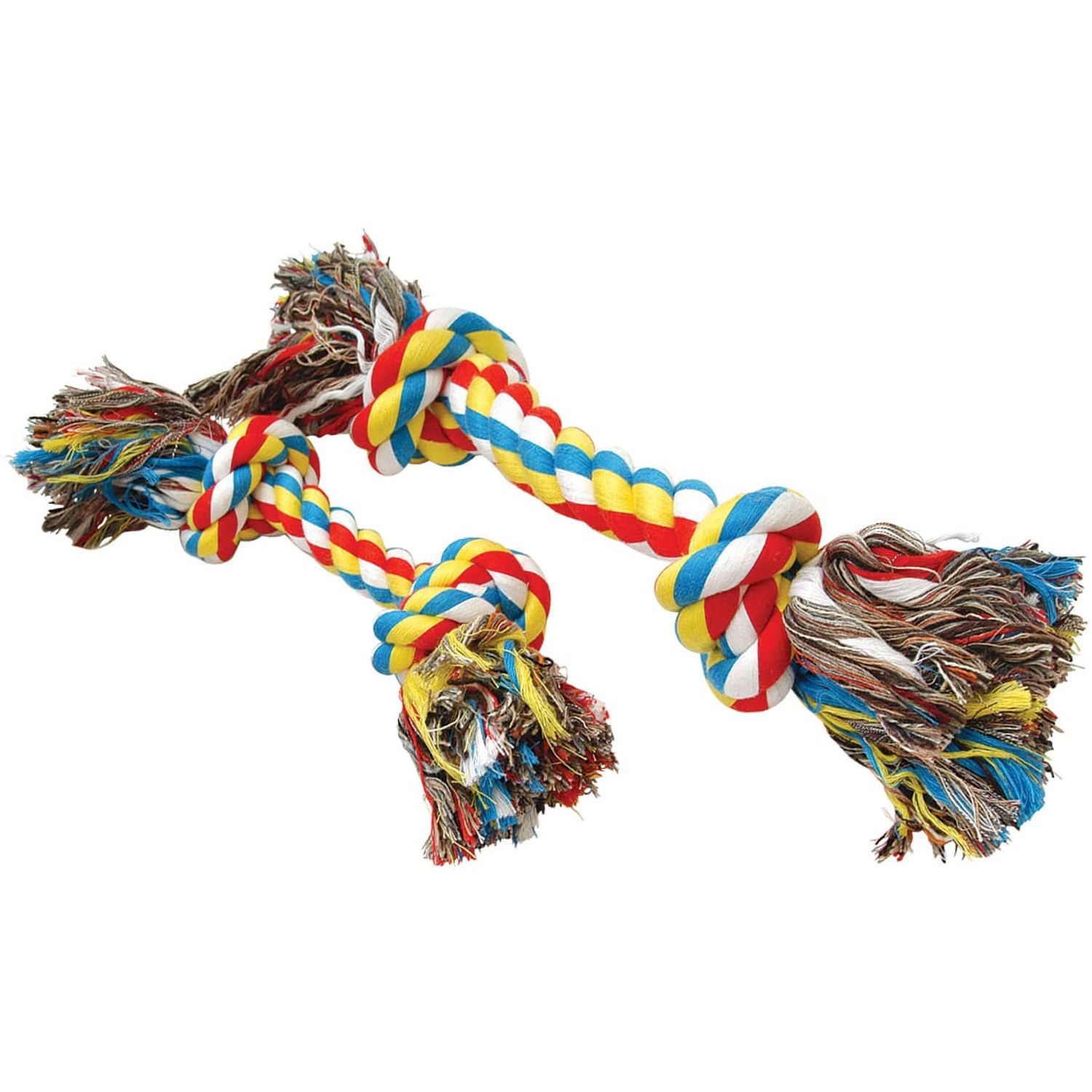 Jeffers Multicolored Rope Bone Dog Toy
