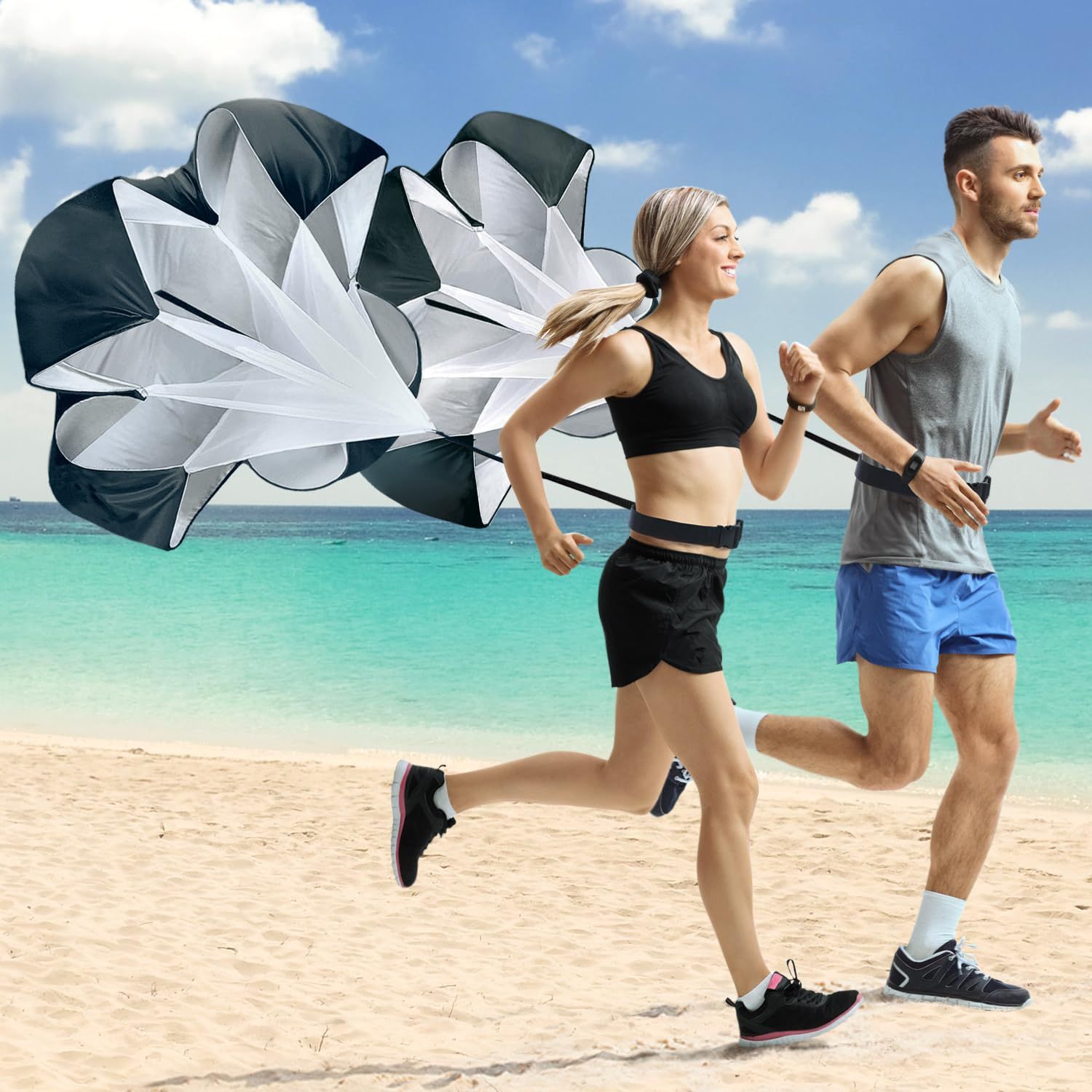 BULLETSHAKER Running Parachute Speed Training 54'' Inch Agility Training Equipment, Speed Chute Resistance Parachute for Speed and Acceleration Training
