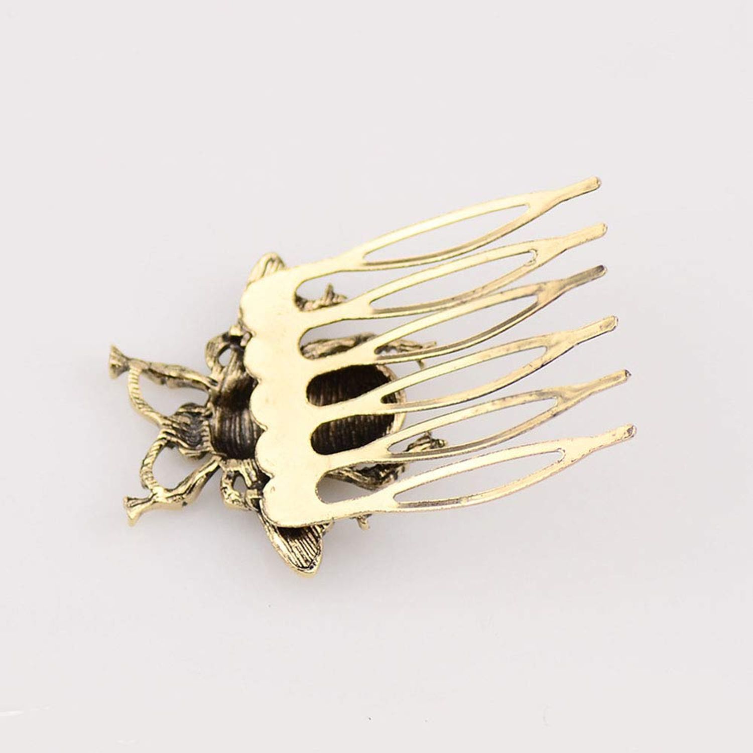 5 Pcs Vintage Hair Combs Alloy Hair Side Comb Clips Rhinestones Pearl Leaf Flower Honeybee Hair Comb Pin Clips Hair Accessories for Women and Girls