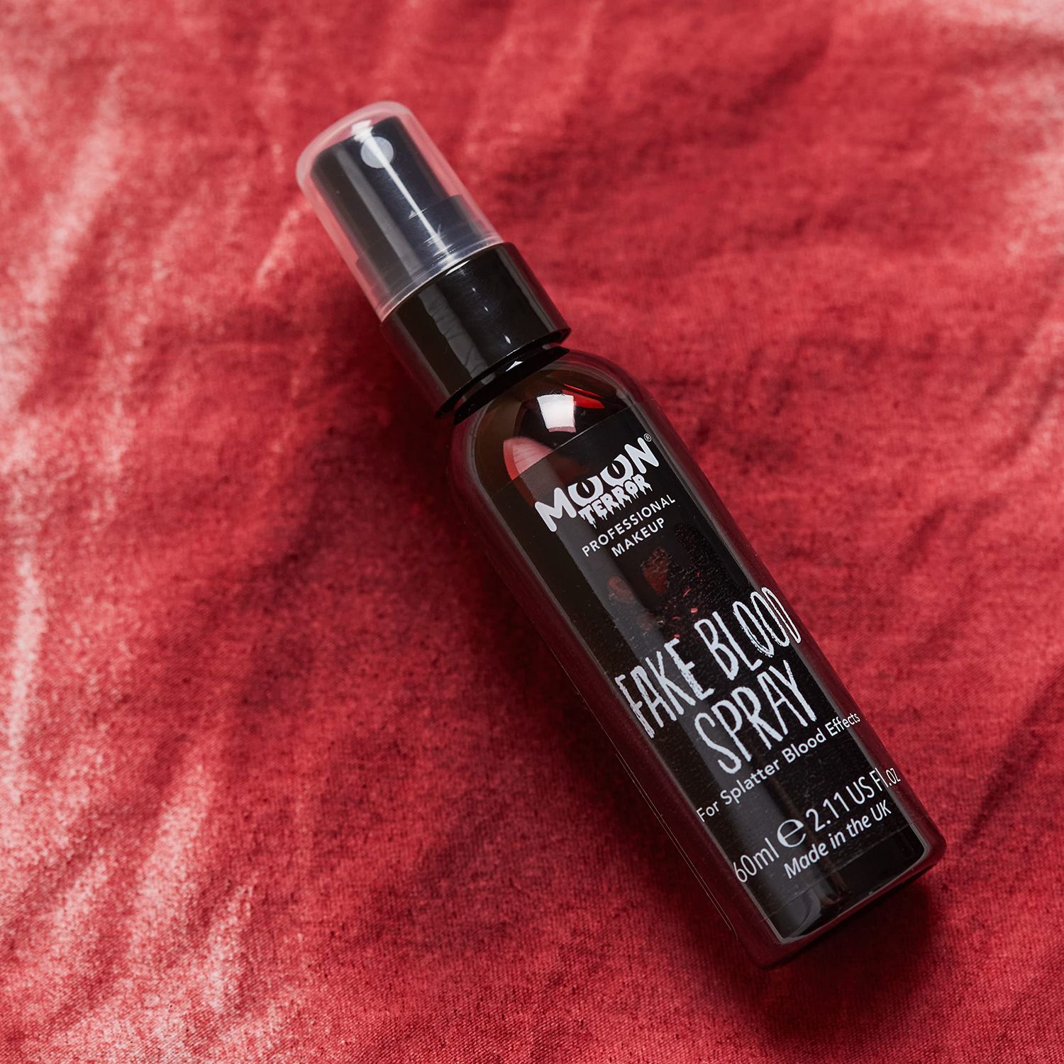 Pro FX Fake Blood Spray by Moon Terror | 60ml | SFX Make up for Halloween Vampire Zombie Theatre | Special Effects Make up