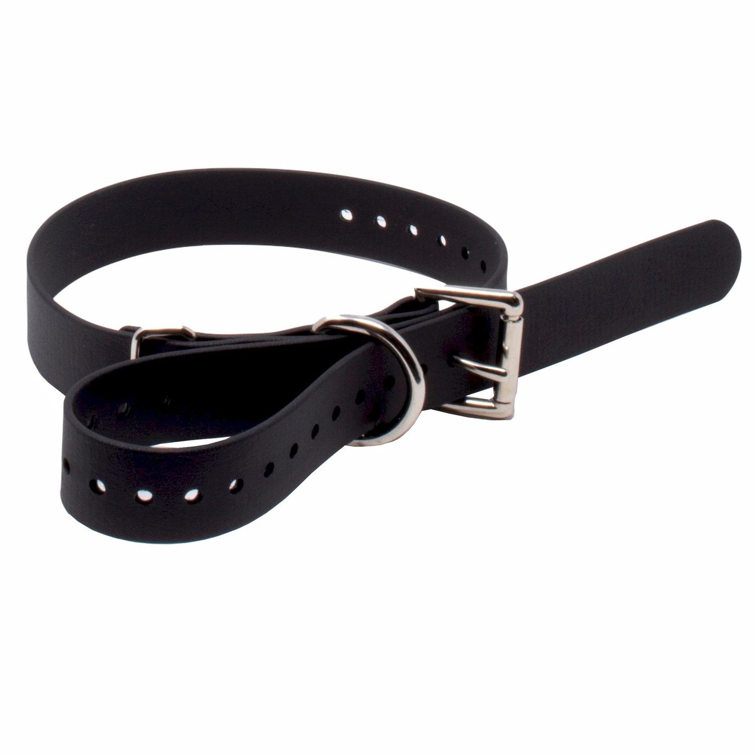 Educator Biothane Dog Collar, Waterproof, Odorproof, Metal Buckle and D Ring, Adjustable for Custom Fit, Cool and Comfortable, for Small, Medium, or Large Dogs, 1-Inch, Black