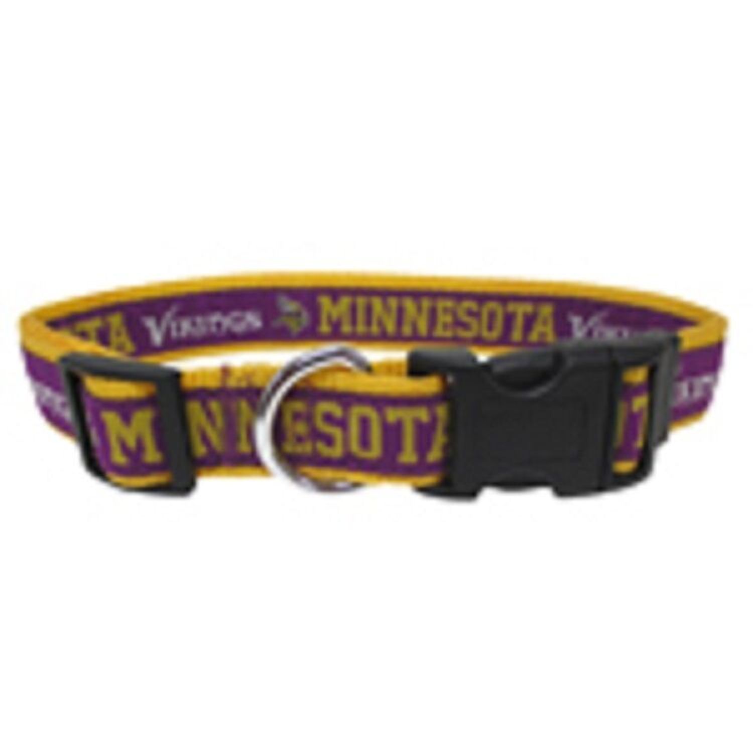 NFL Minnesota Vikings Adjustable Dog Collar Size Large 1" W by 18-28" L New