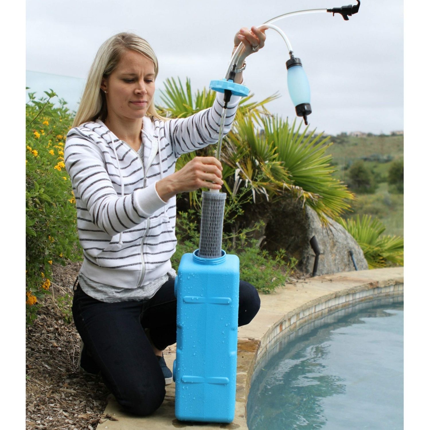 Sagan Life DuraFlo Replacement Water Filter for AquaBrick Water Purification System, Removes Bacteria, Virus, Parasites, Purifies ANY Non Salt Water; For Gravity Fed Water Filters (1 PK FILTER ONLY)