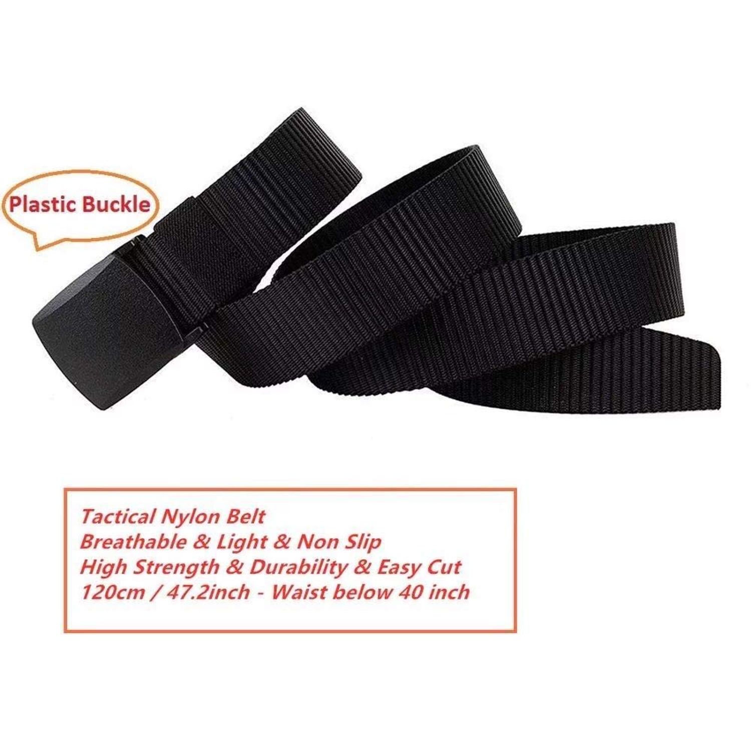 Fierce Military Nylon Style Belt,Tactical Belt, Riggers Belts for Men andWomen, 1.5Inch No Holes Quick Release Heavy Duty Tactical Belt for Men and Women-Tactical Belt for Cargo Pants 3Pack