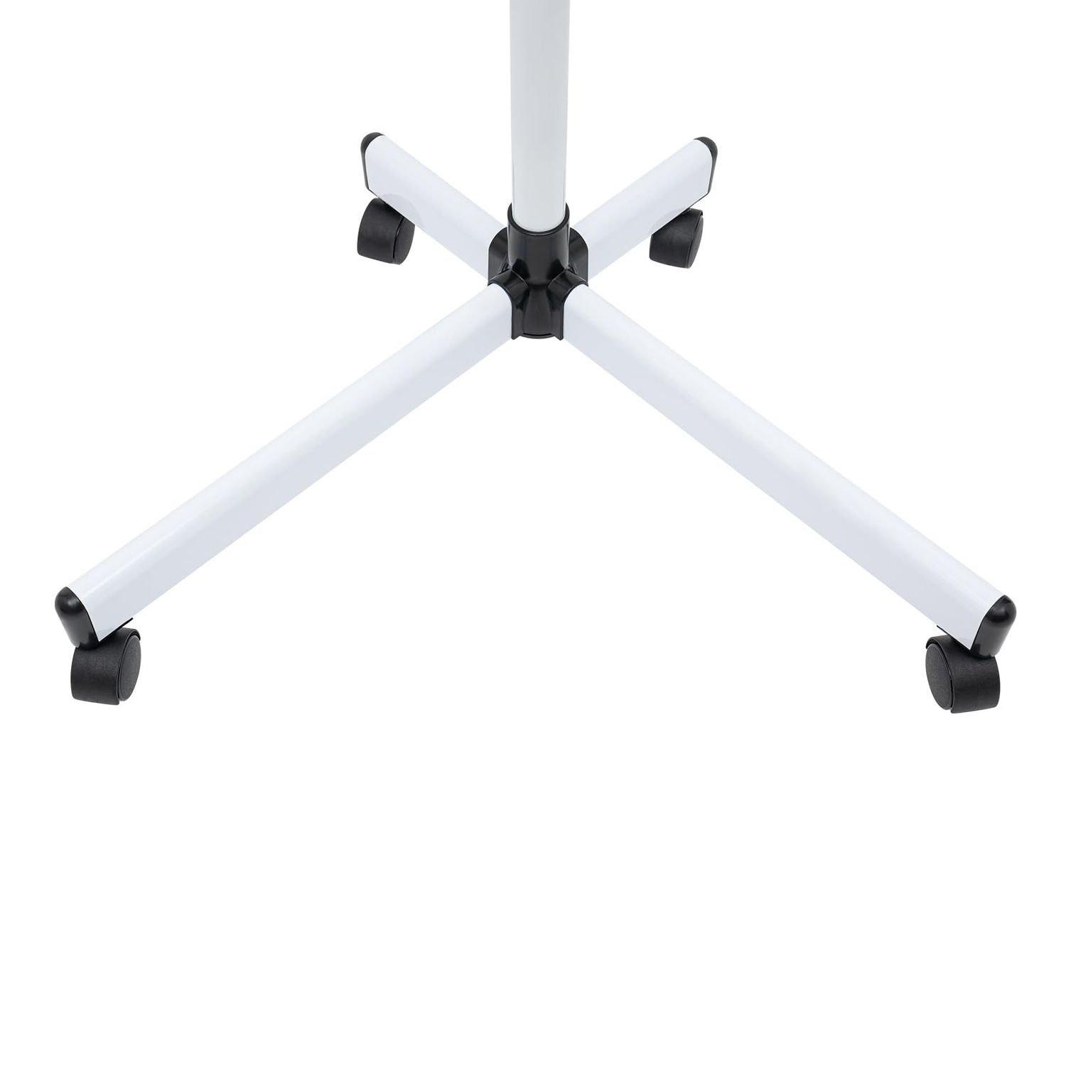Professional Adjustable Hooded Stand-Up Hair Bonnet Dryer with Swivel Caster Rolling Base for Beauty Salon or Home Use 360 Degree Rotation Compatible White