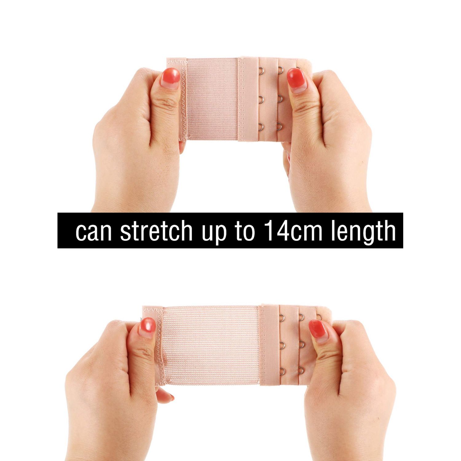 Bememo 6 Pieces Women's Bra Extenders Elastic Stretchy Bra Extension Strap, 3 Rows x 3 Hooks, 3 Rows x 2 Hooks (3 Rows x 3 Hooks, 3 Rows x 2 Hooks, Color Set 1)