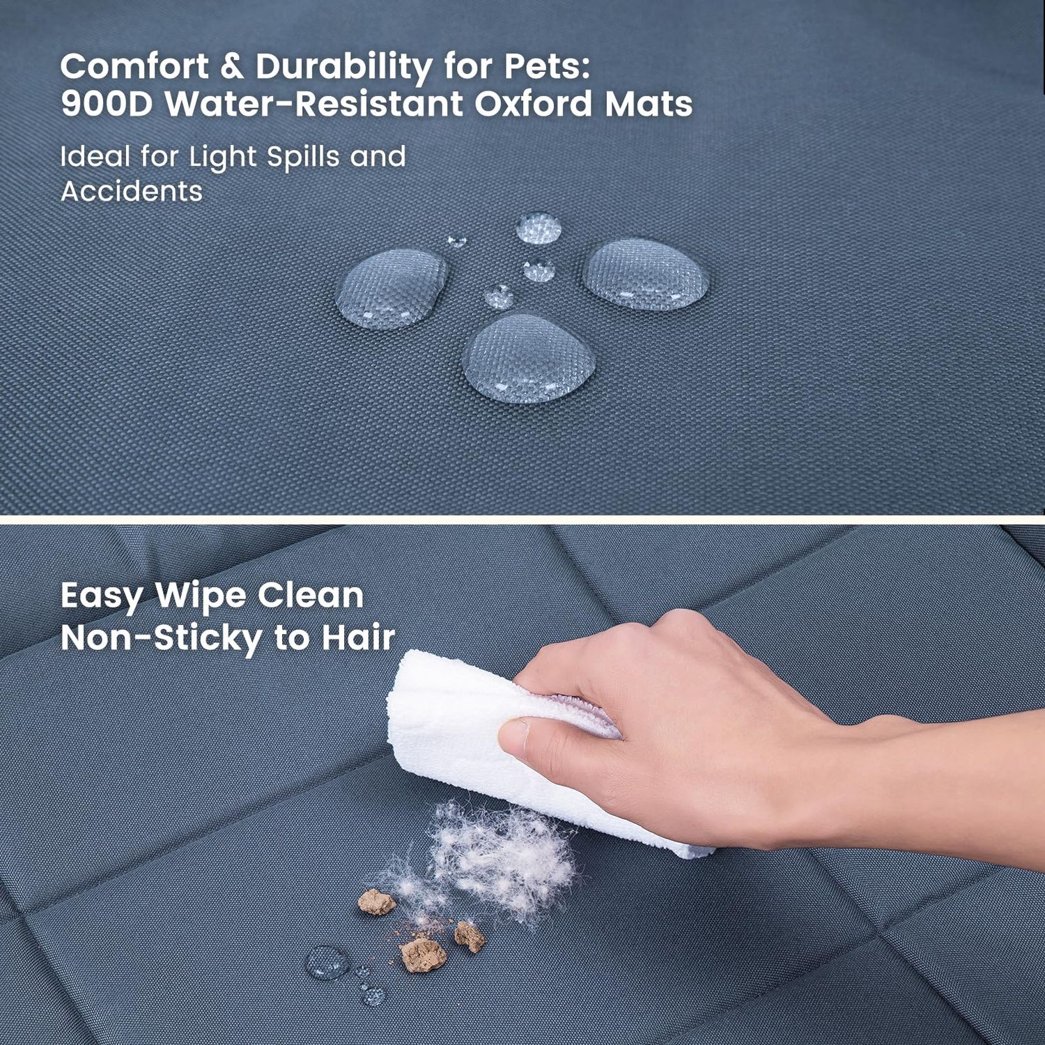 Miguel Oxford 900D Outdoor Waterproof Dog Bed for Metal Dog Crates Water-Resistant All Weather Pet Mat Durable Easy Wipe Clean Travel Indoor Outdoor Puppy Cat Crate Bed 30inch, Blue