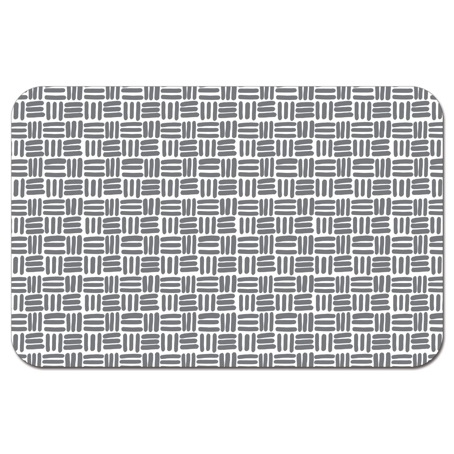 CounterArt Faux Basket Weave Design Easy Care Waterproof Pet Placemat 17.13” x 11.25” Made in The USA of BPA Free Plastic, Safe for Pets, Protects Floors from Cat & Dog Bowls