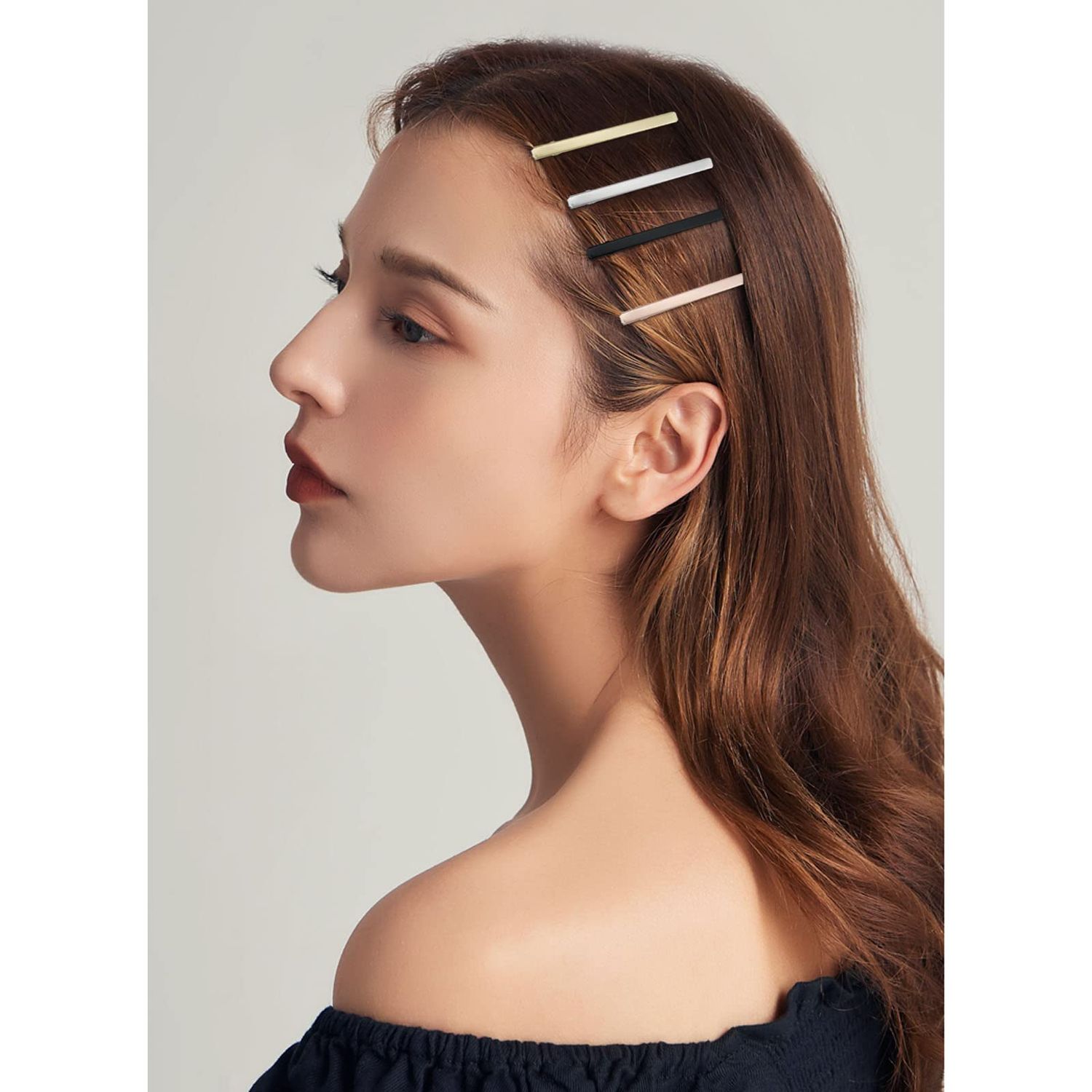 12 Pcs Alligator Hair Clips Metal Hair Barrettes Solid Color Duckbill Hair Pins Long and Thin Hair Clips for Women and Girls Hair Accessories