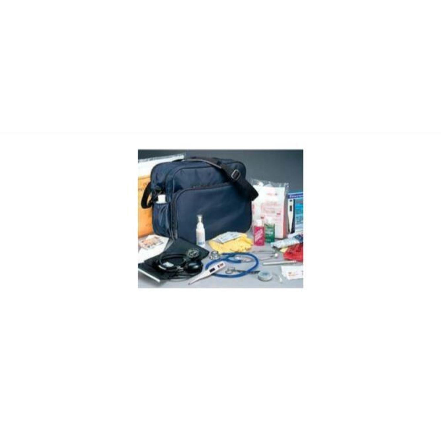 McKds Original Home Health Medical Tote Shoulder Bag Navy Nylon 7 X 11 X 14 Inch