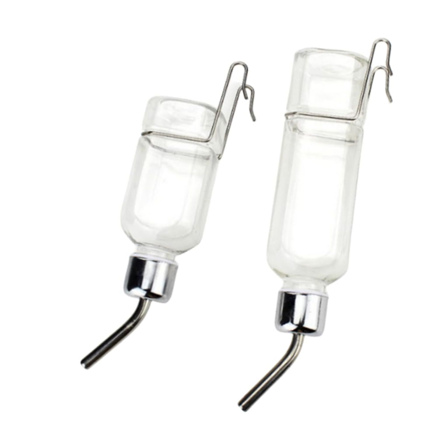 2 Pcs Pet Cage Water Bottle No Drip Small Animal Water Bottle, Hanging Waterer for Rabbit, Guinea Pig, Hedgehog, Squirrel, Rat, Chinchilla, Hamster Dispenser Bottle