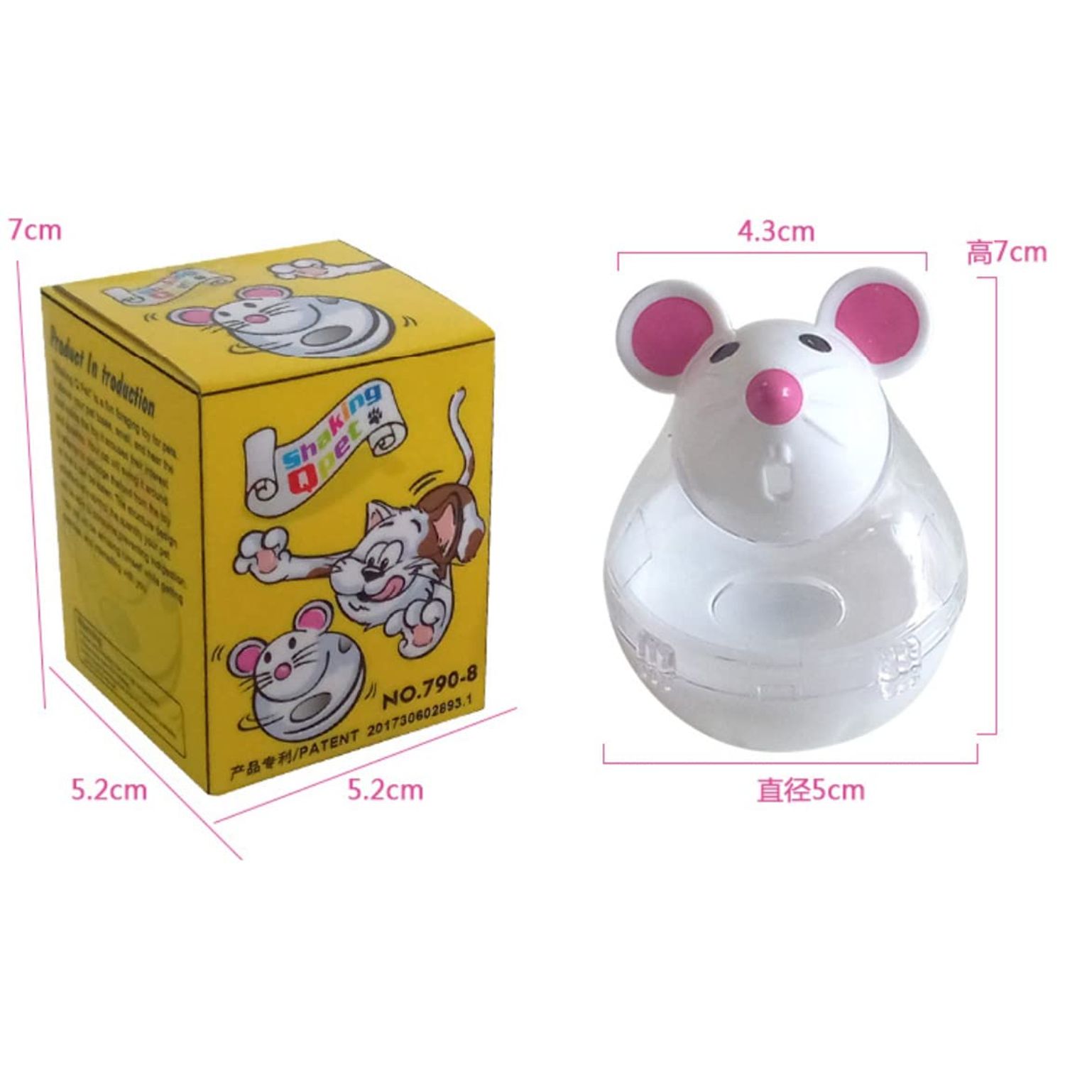 DOYIFUN 2pcs Cat Slow Feeder Cat Food Ball,Mice Water Droplet Bone Tumbler Shaped Pet Treat Ball Cat Food Toy Ball,Cat Slow Feeder,Cat Enrichment Toys