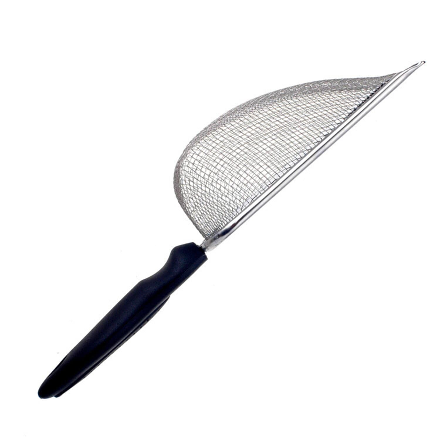 FIRSAL Cat Litter Scoop Stainless Steel Mesh Scooper Long Handle Deep Shovel Non-Stick Coated Metal Litter Scoop for Litter Box Kitten Pooper Lifter (Hole:3.8mm/Regular Cat Litter Scoop)