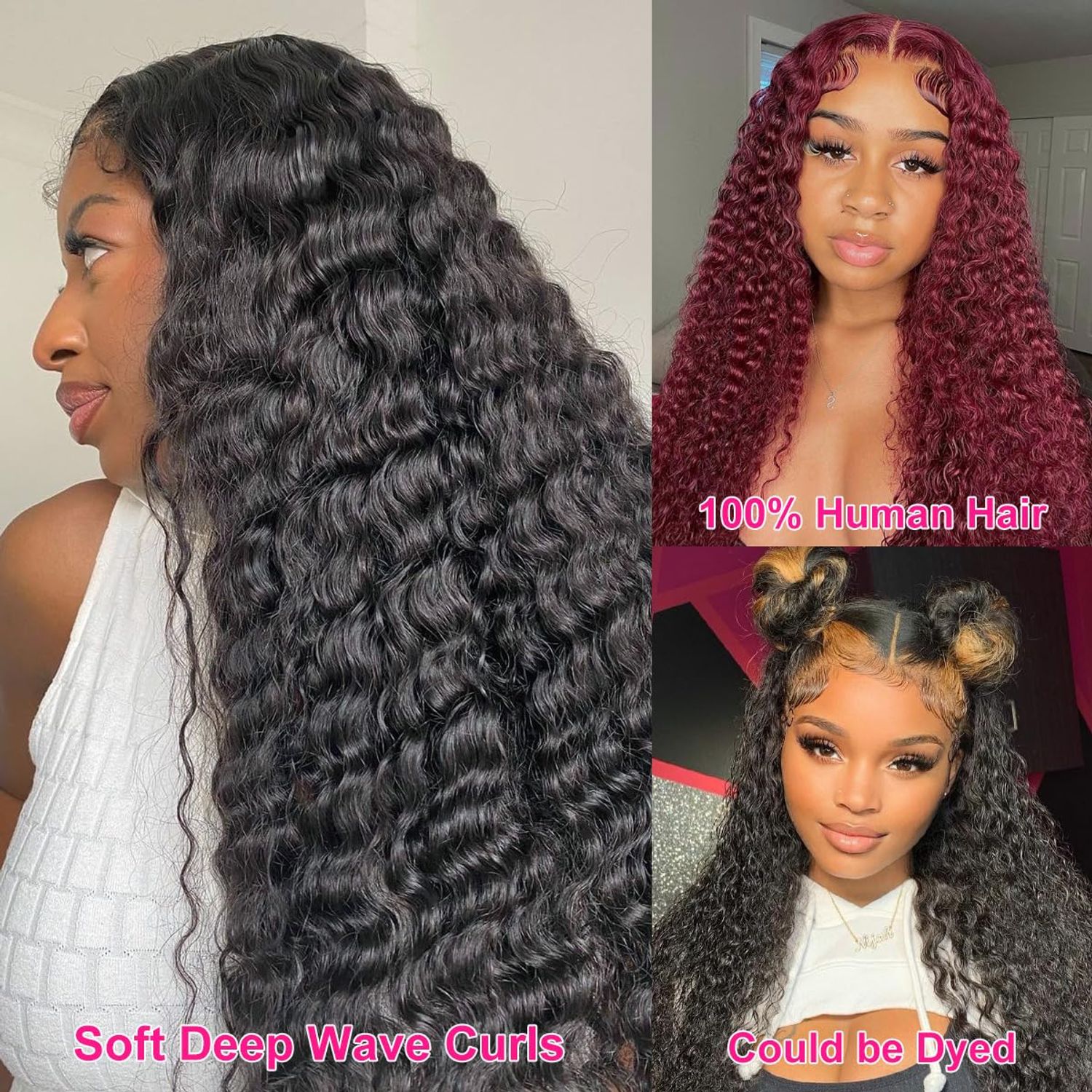 AskWish 30 Inch Lace Front Wig Human Hair Pre Plucked 13x4 Transparent HD Lace Frontal Wigs Human Hair with Baby Hair Deep Wave Lace Front Wigs Human Hair 180% Density Curly Wigs for Black Women
