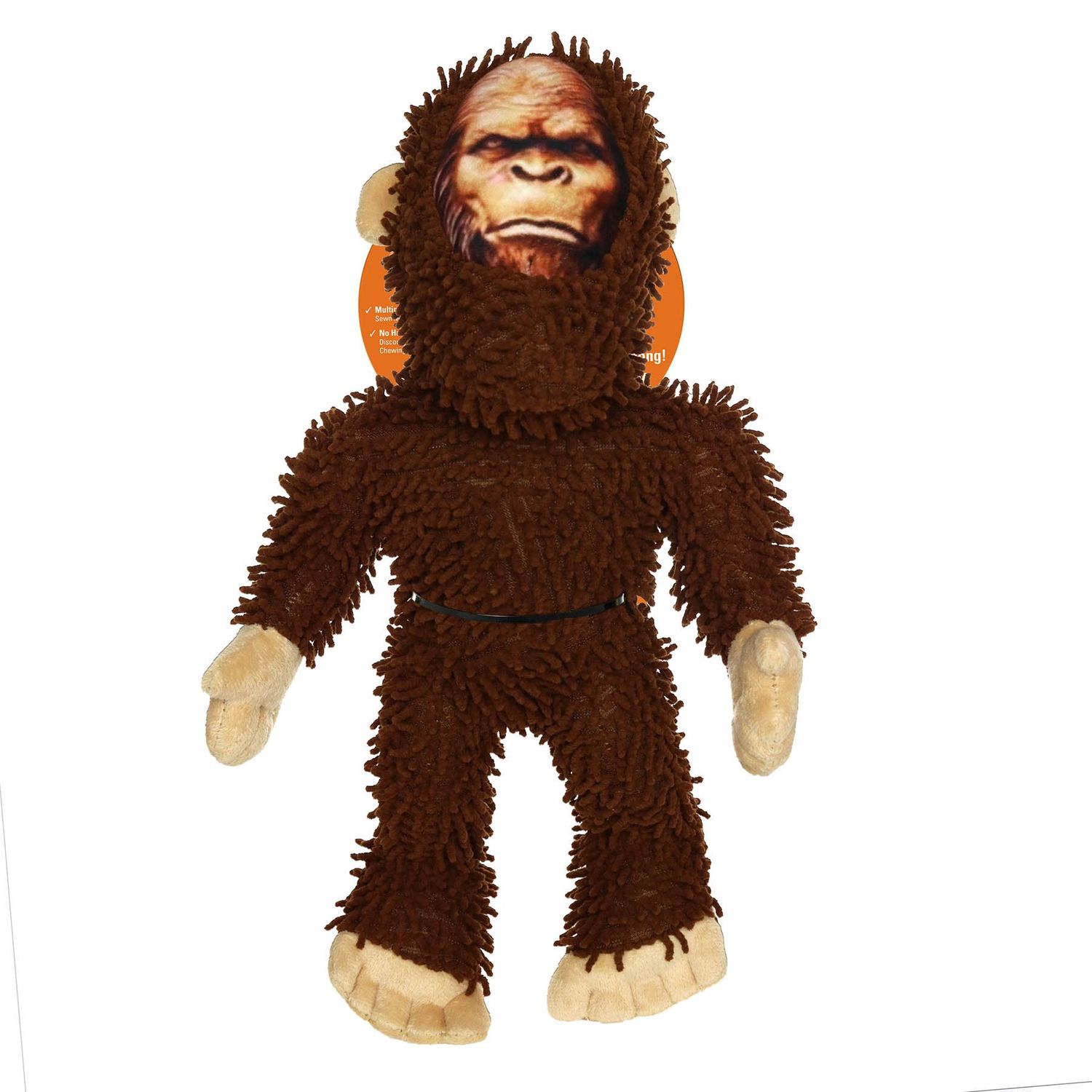 MIGHTY- Microfiber Bigfoot – Made with Stuffing. Strong & Tough. Interactive Play Dog Toy. Machine Washable & It Floats (Regular)
