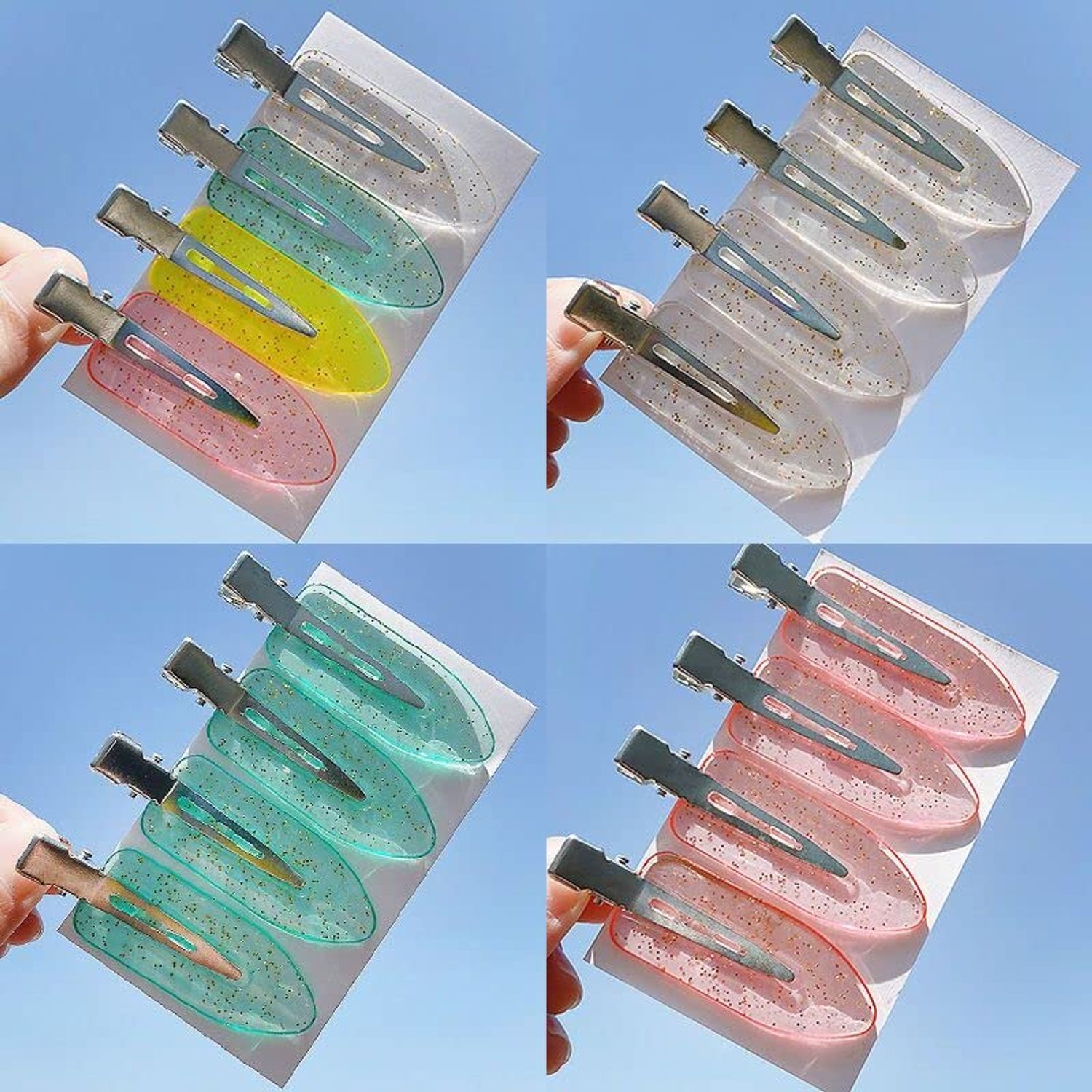 32 Pcs No Bend Hair Clips, No Crease Hair Clips for Hair Styling and Makeup Application with Storage Box,MIAC