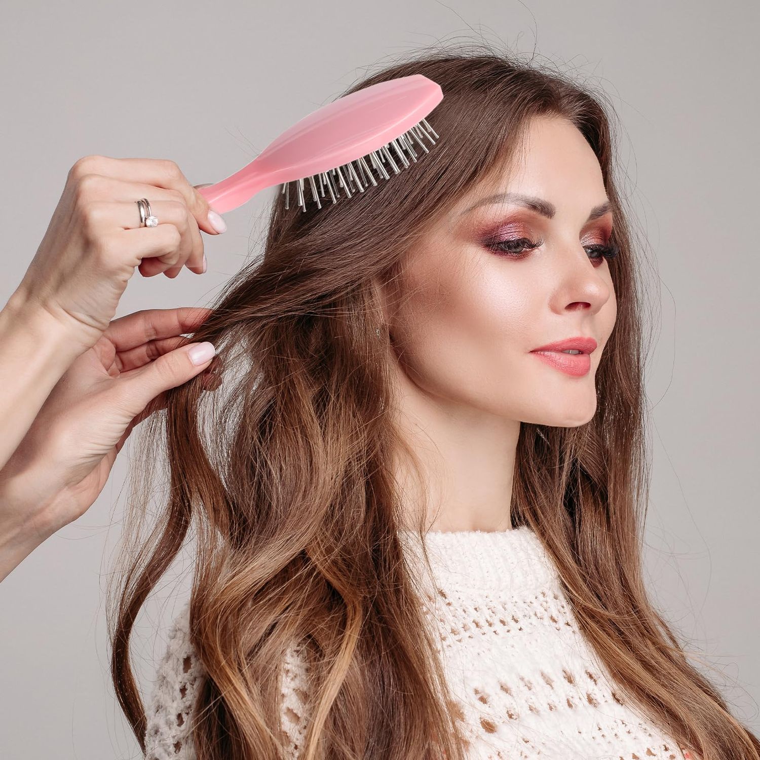 Wig Brush for Synthetic Wigs,2 Pack Wig Hair Brush Stainless Steel Wig Wire Brush Portable Hair Brush Professional Synthetic Hair Brush Wig Hair Combs Hair Extension Brush for Women