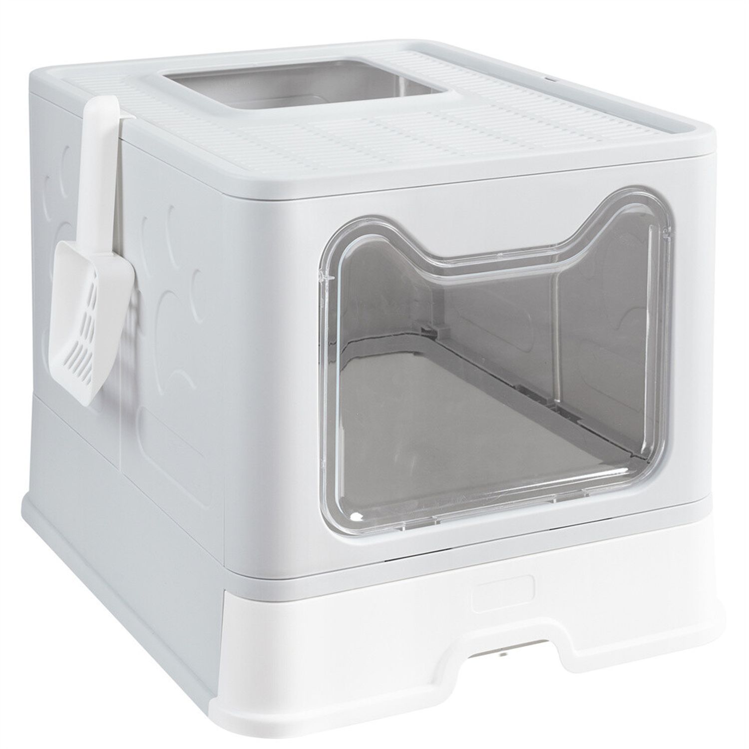 XL Foldable Cat Litter Box With Lid Enclosed Cat Potty Anti-splashing Cat Toilet