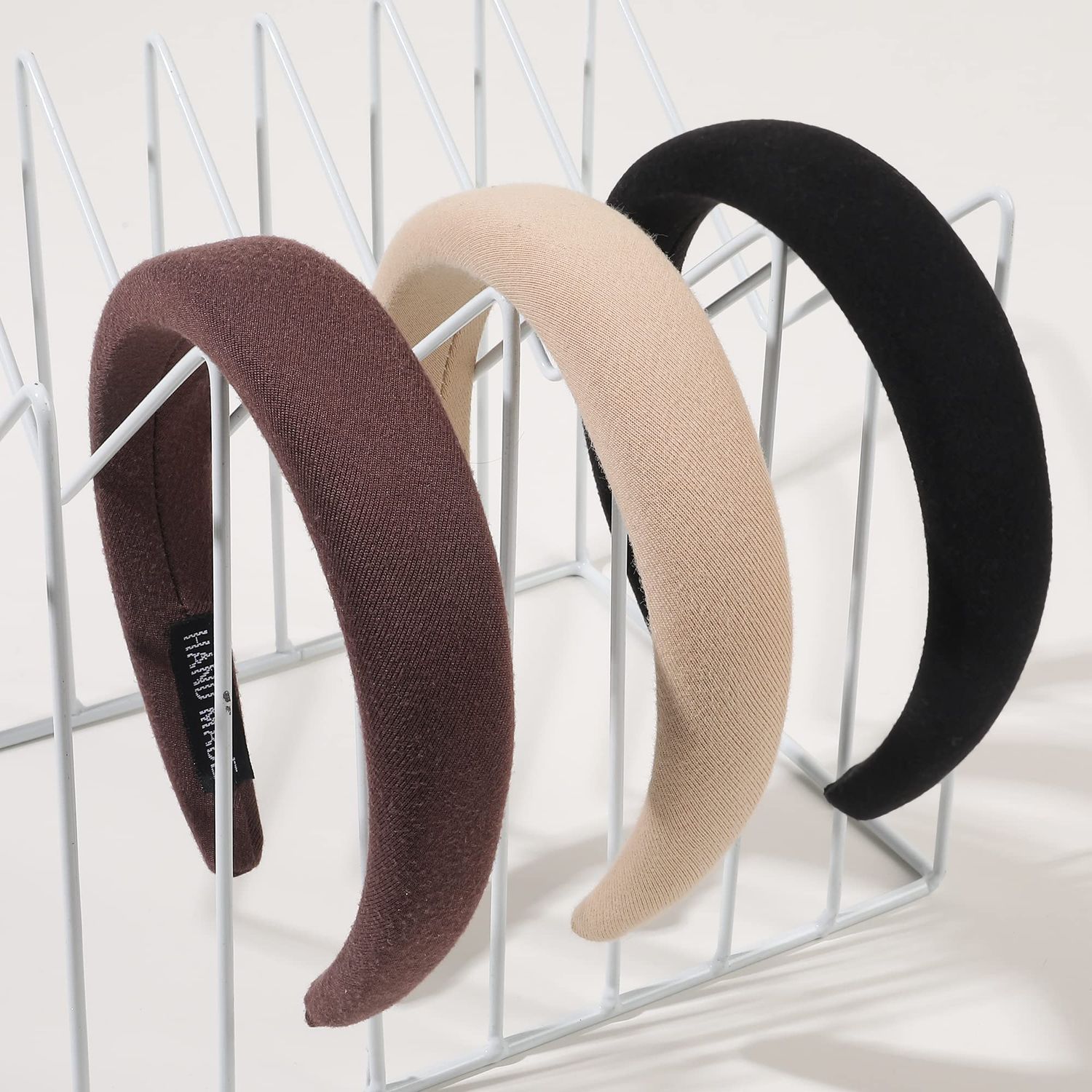 Ivyu Padded Headbands for Women- 3 Pcs Diademas Para Mujer De Moda Fashion Headband Hair Bands Neutral Puffy Headband