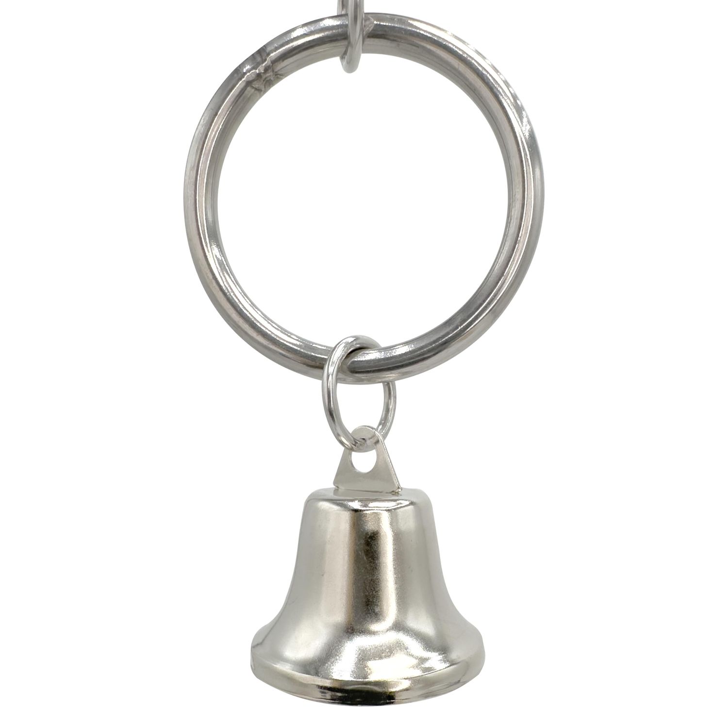1131 Tough Stainless Steel Triple Ring - Handcrafted Simple Hanging Bird cage Toy, Durable Shiny Stainless Steel Rings, Ringing Metal Bell, Pullable and climbable, Hang Toys and Materials