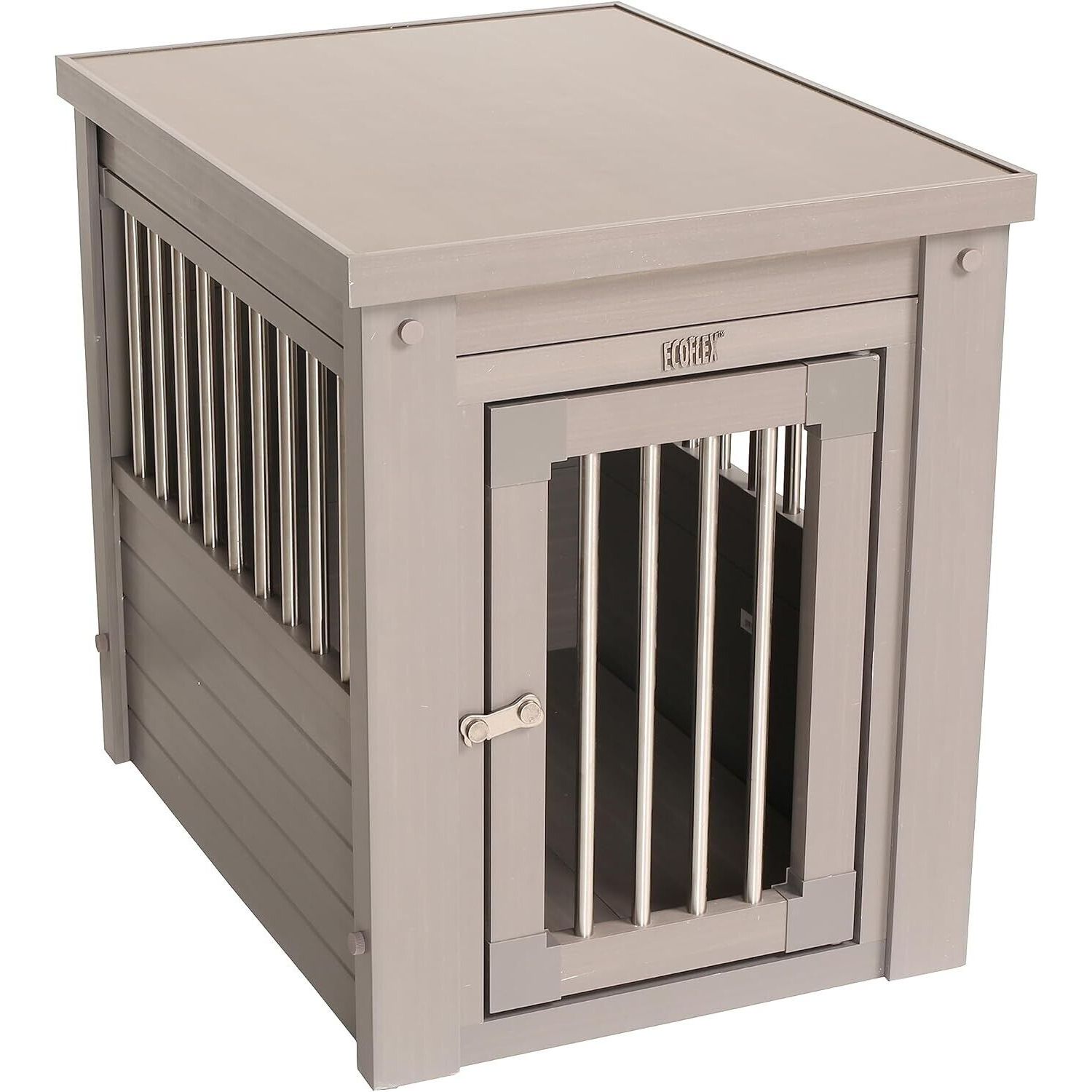 New Age Pet ecoFLEX Pet Crate/End Table, Small, Grey