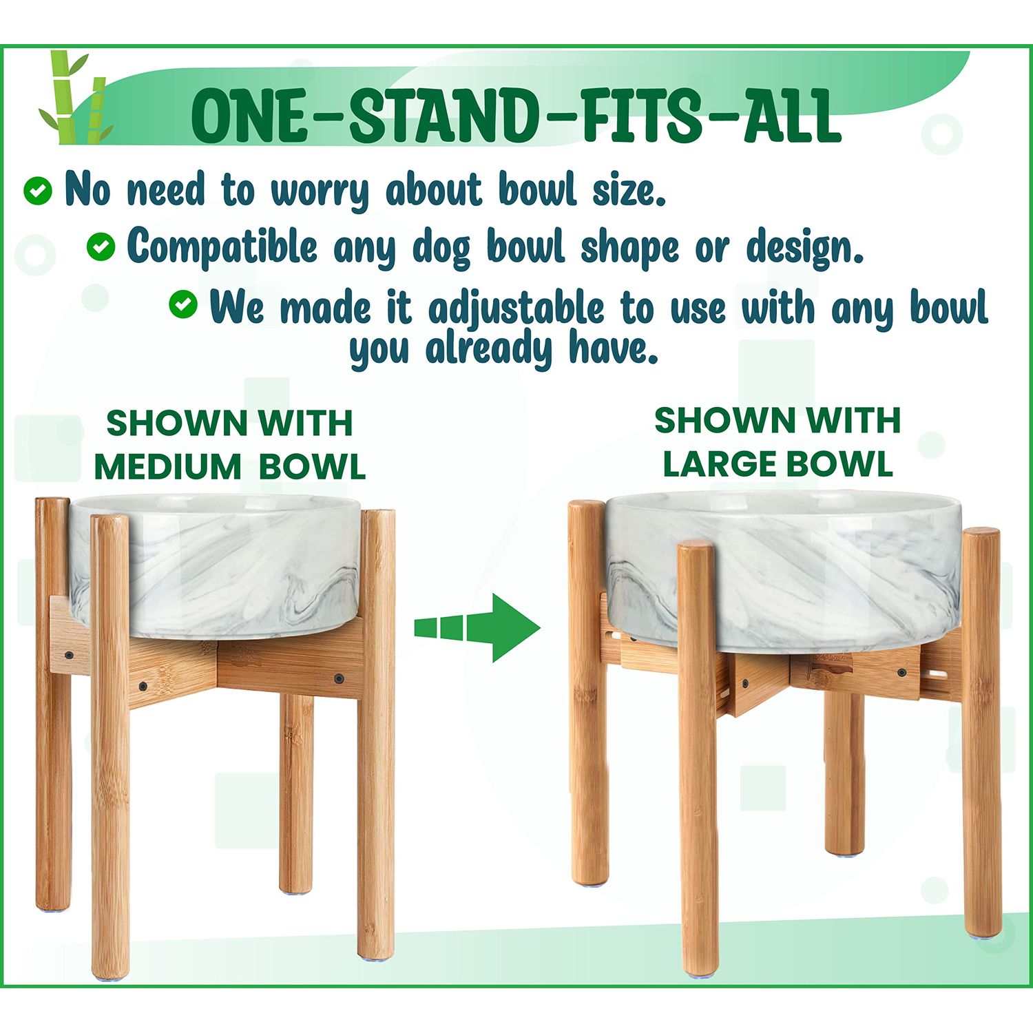 Dog Bowl Stand for Large Dogs - Holds to Elevate Food Feeders, Raise Water Dishes and Fountains for Pets - Stand Only
