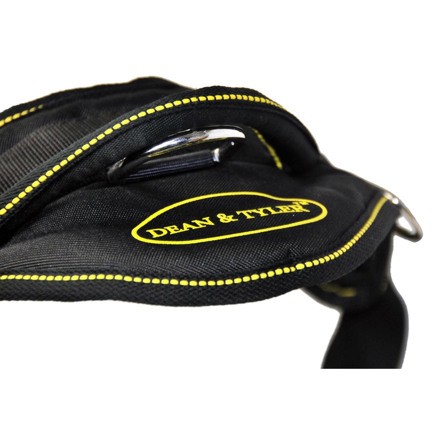 Dean and Tyler DT Dog Harness, Black With Yellow Trim, Small - Fits Girth Size: 22-Inch to 27-Inch