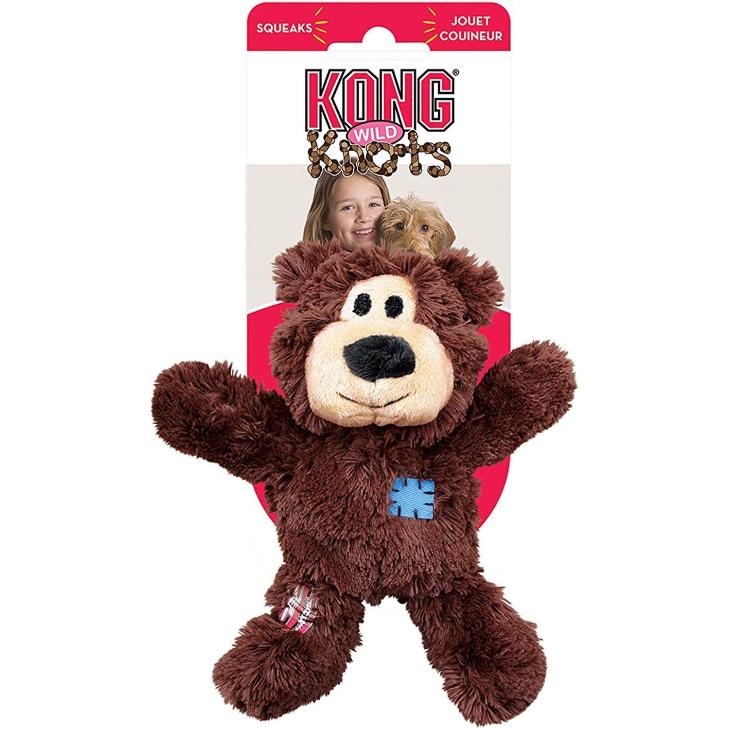 KONG Wild Knots Bears Durable Dog Toys Size:Small/Med Pack of 2 Small Breeds