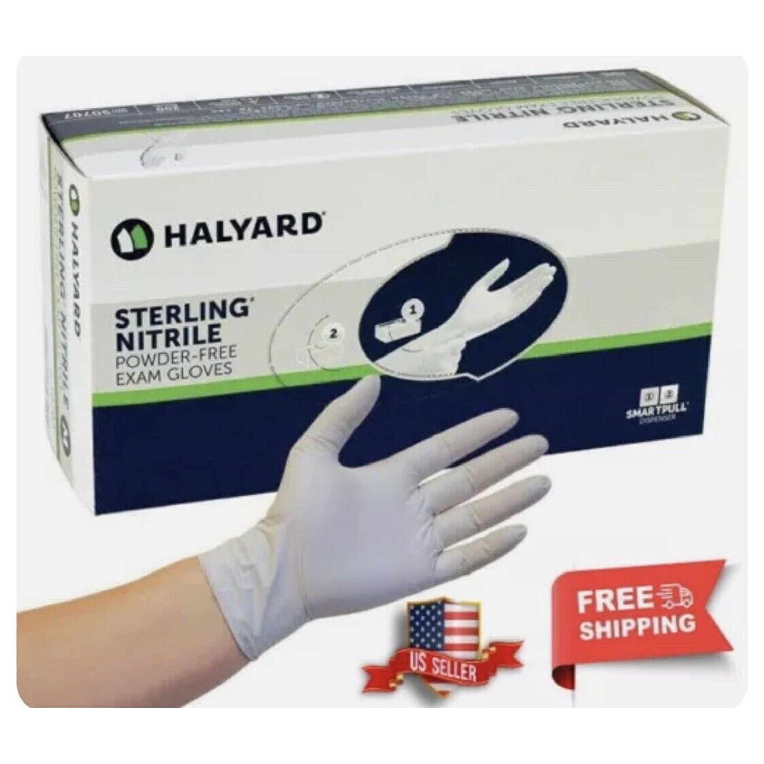 Small Halyard Sterling Nitrile Exam Gloves (2500 per case) 41658