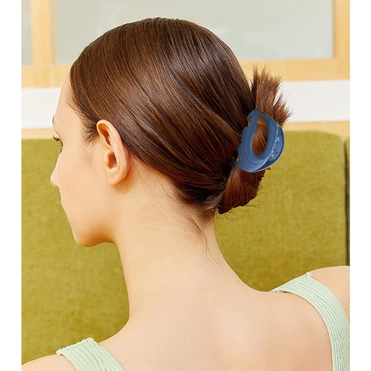 Medium Hair Claw Clips for Thin Hair, 2.6 Inch Hair Clips for Women Girls Kids, Strong Matte Flower Clips Neutral Jaw Clip for Fine Hair/Medium Thick Hair, Non Slip Hair Clamps with Gift Box (6 Packs)