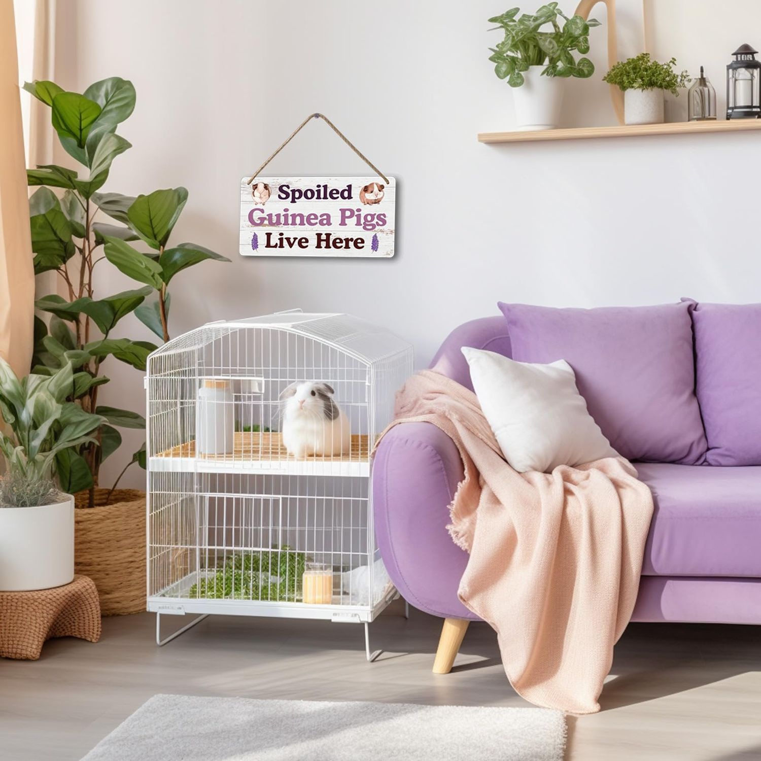 Guinea Pig Toys And Accessories Big Hamster Ball For Guinea Pig Cage Accessories Guinea Pig Corner Hideout Stuffed Animals Spoiled Guinea Pigs Live Here Sign Kitchen Signs Hanging Wood Decor 12x6 In
